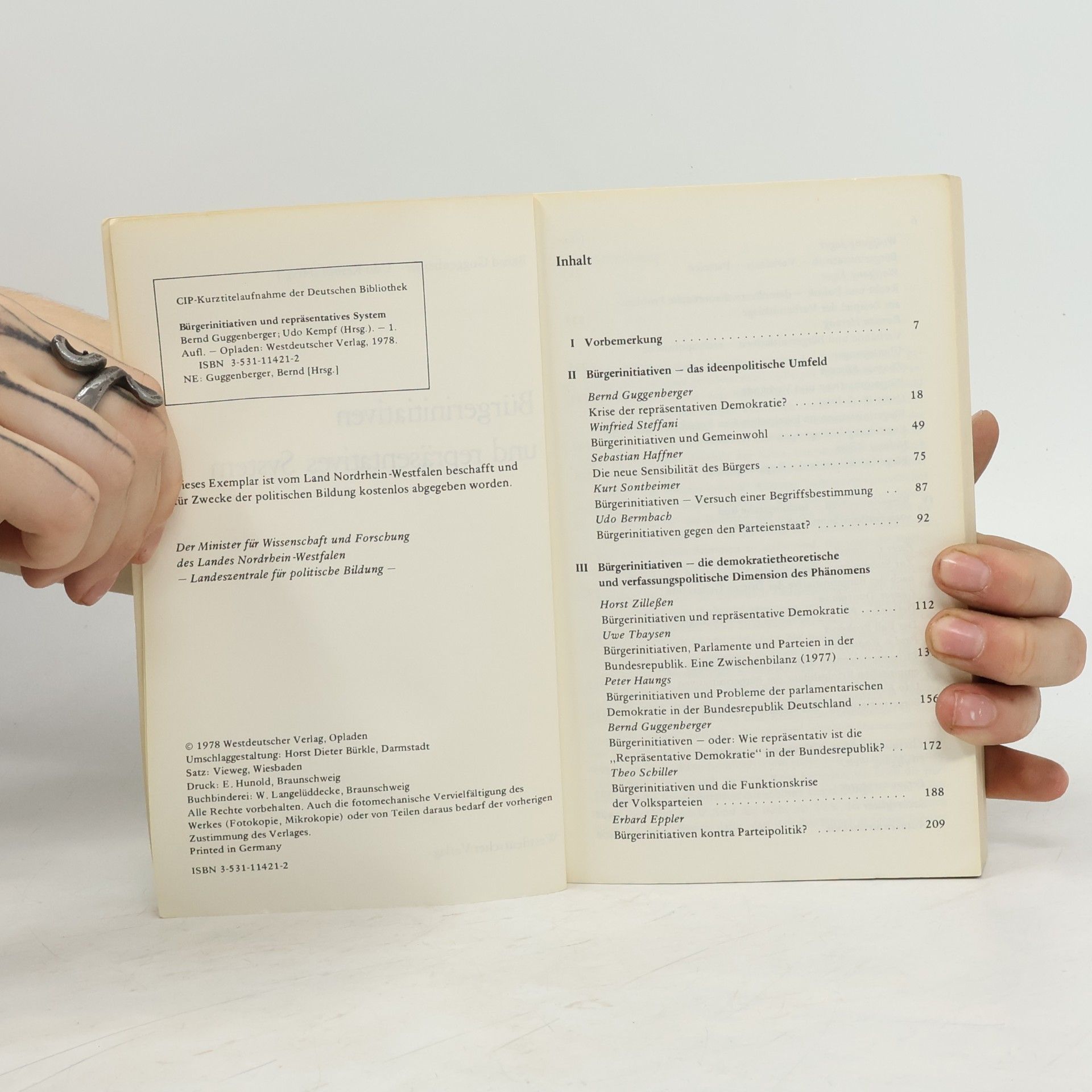 Bernd Guggenberger Bürgerinitiativen und repräsentatives System