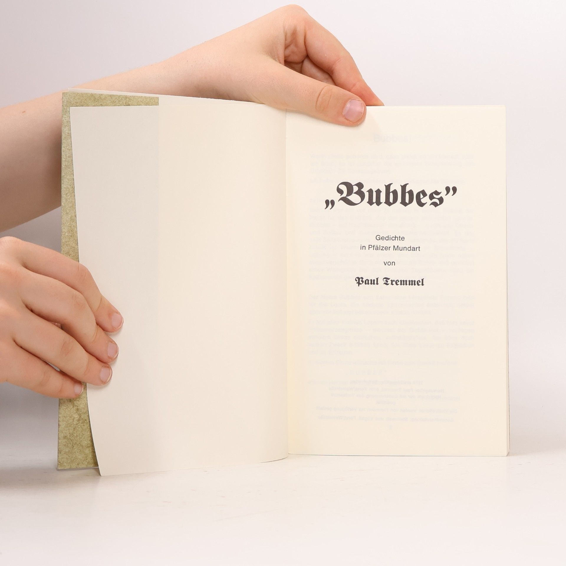 Paul Tremmel Bubbes