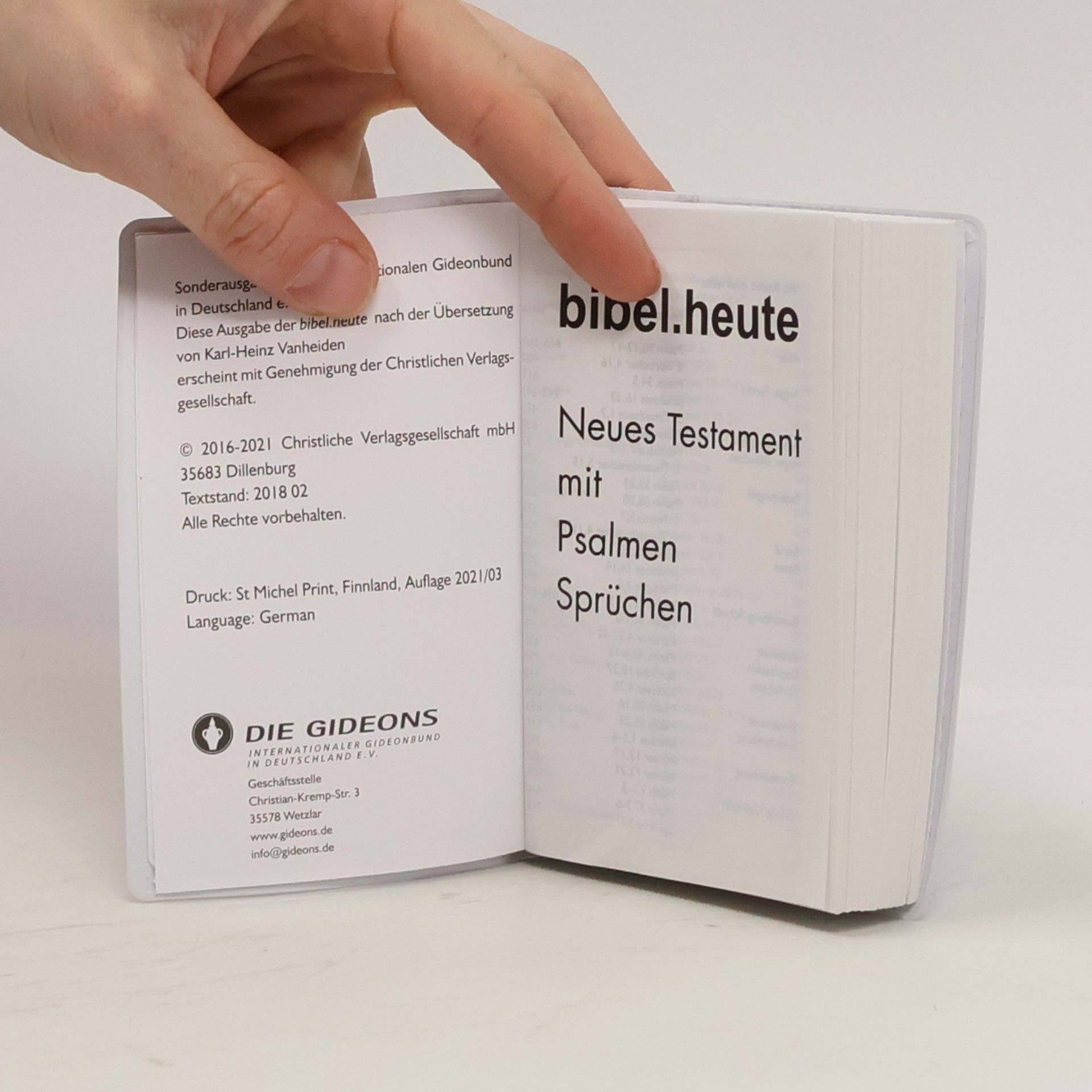 Various authors Die Bibel. Neues Testament mit Psalmen & Sprüchen