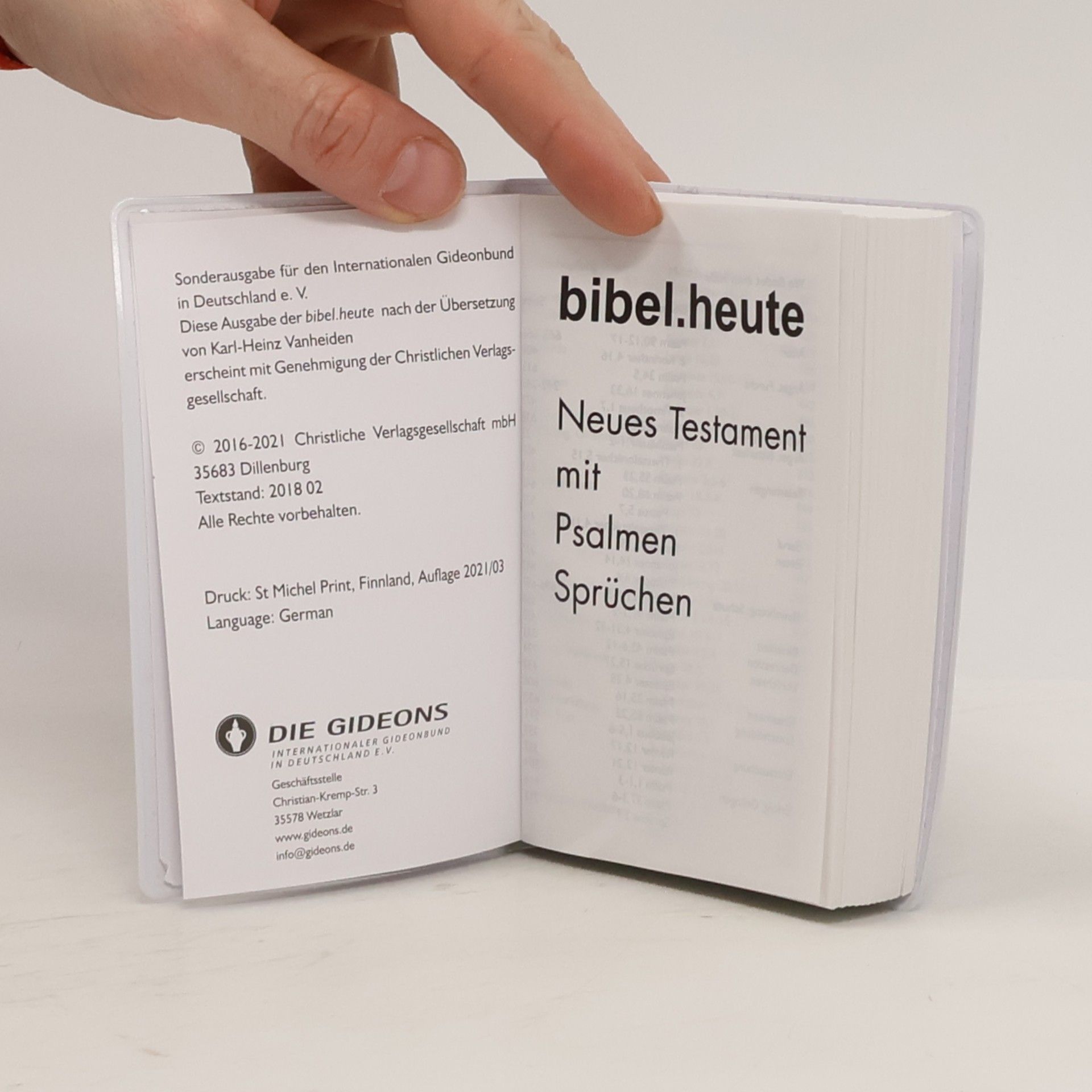 Various authors Die Bibel. Neues Testament mit Psalmen & Sprüchen