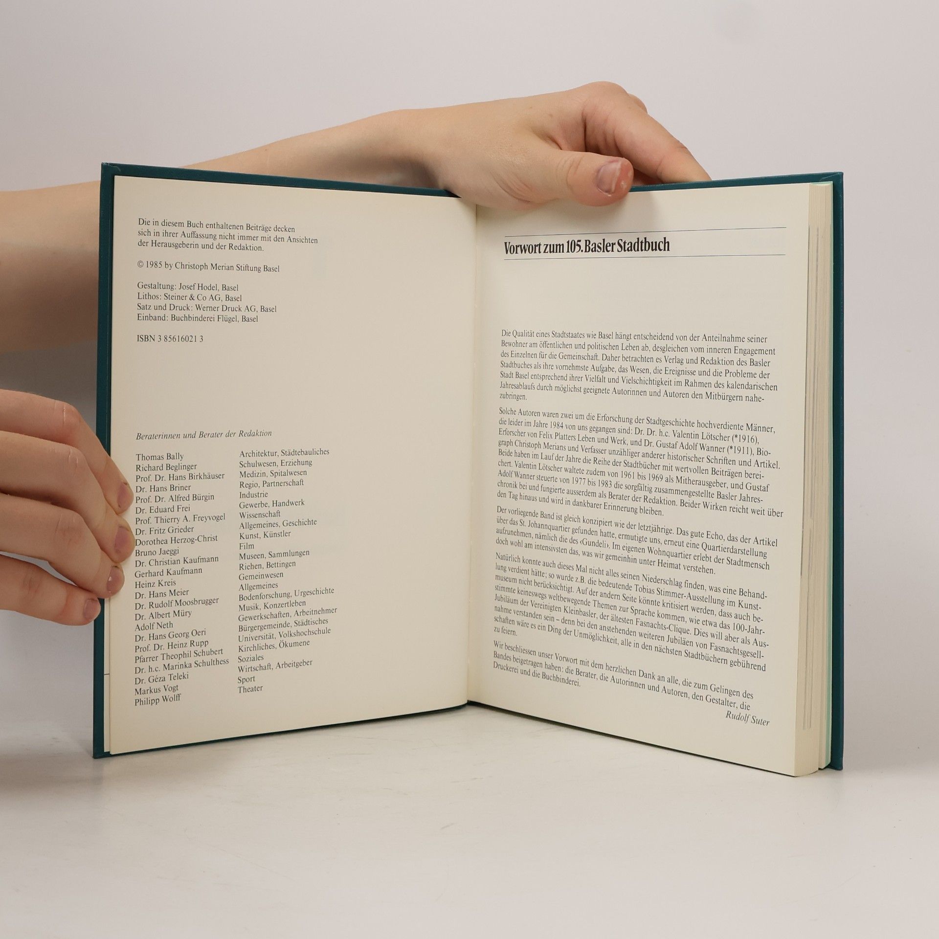 Rudolf Suter Basler Stadtbuch 1984