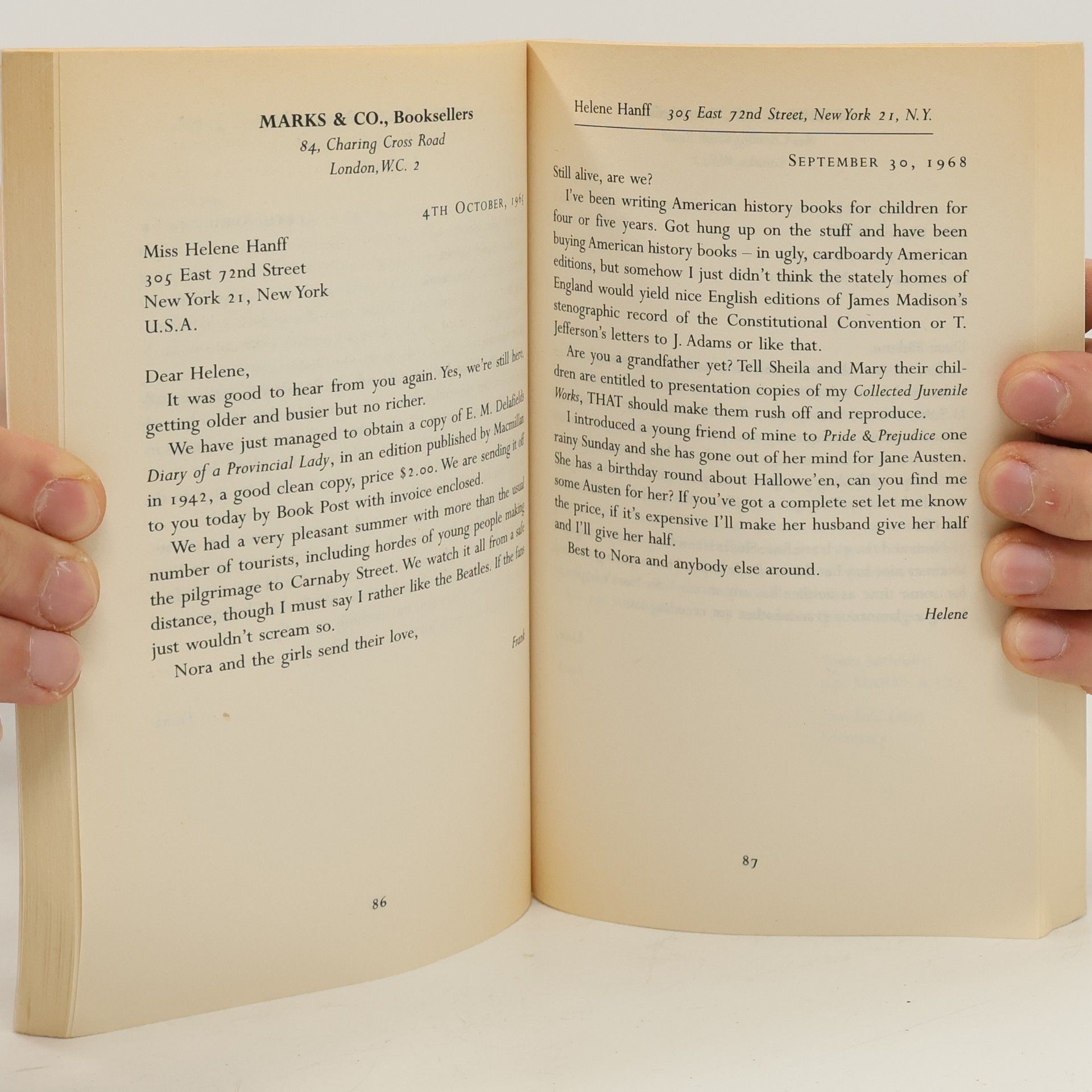 Helene Hanff 84 Charing Cross Road