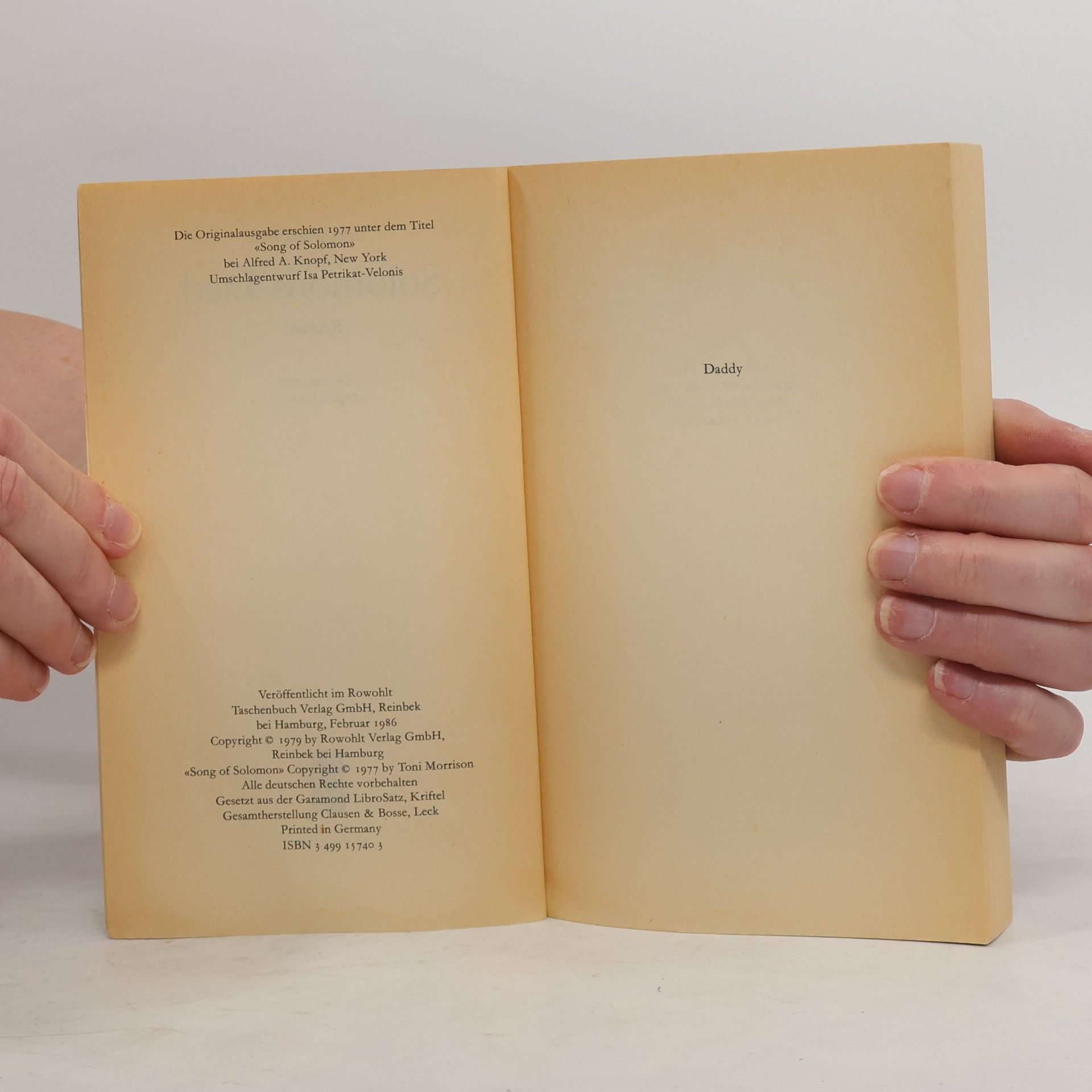 Toni Morrison Solomons Lied