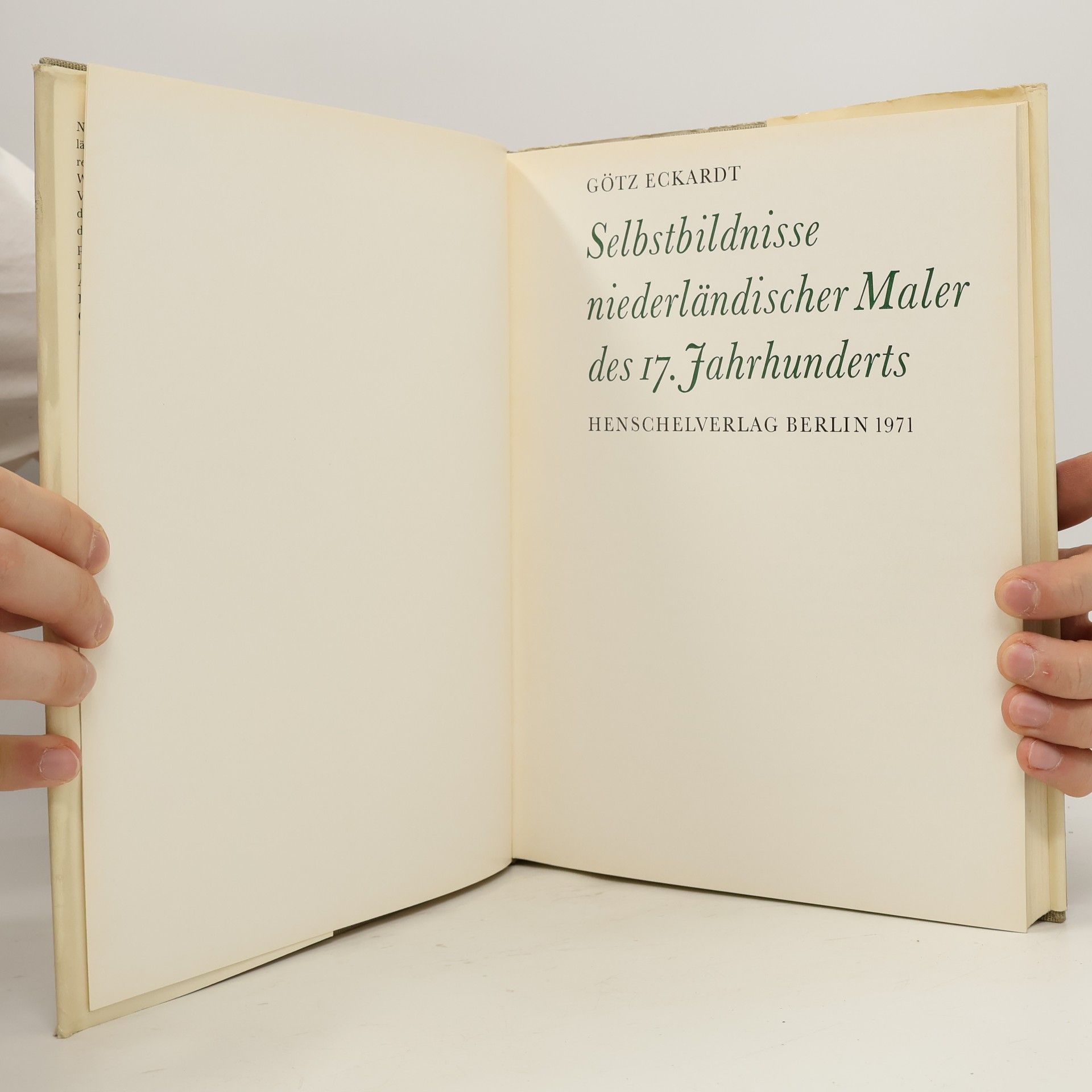 Götz Eckardt Selbstbildnisse niederländischer Maler des 17. Jahrhunderts