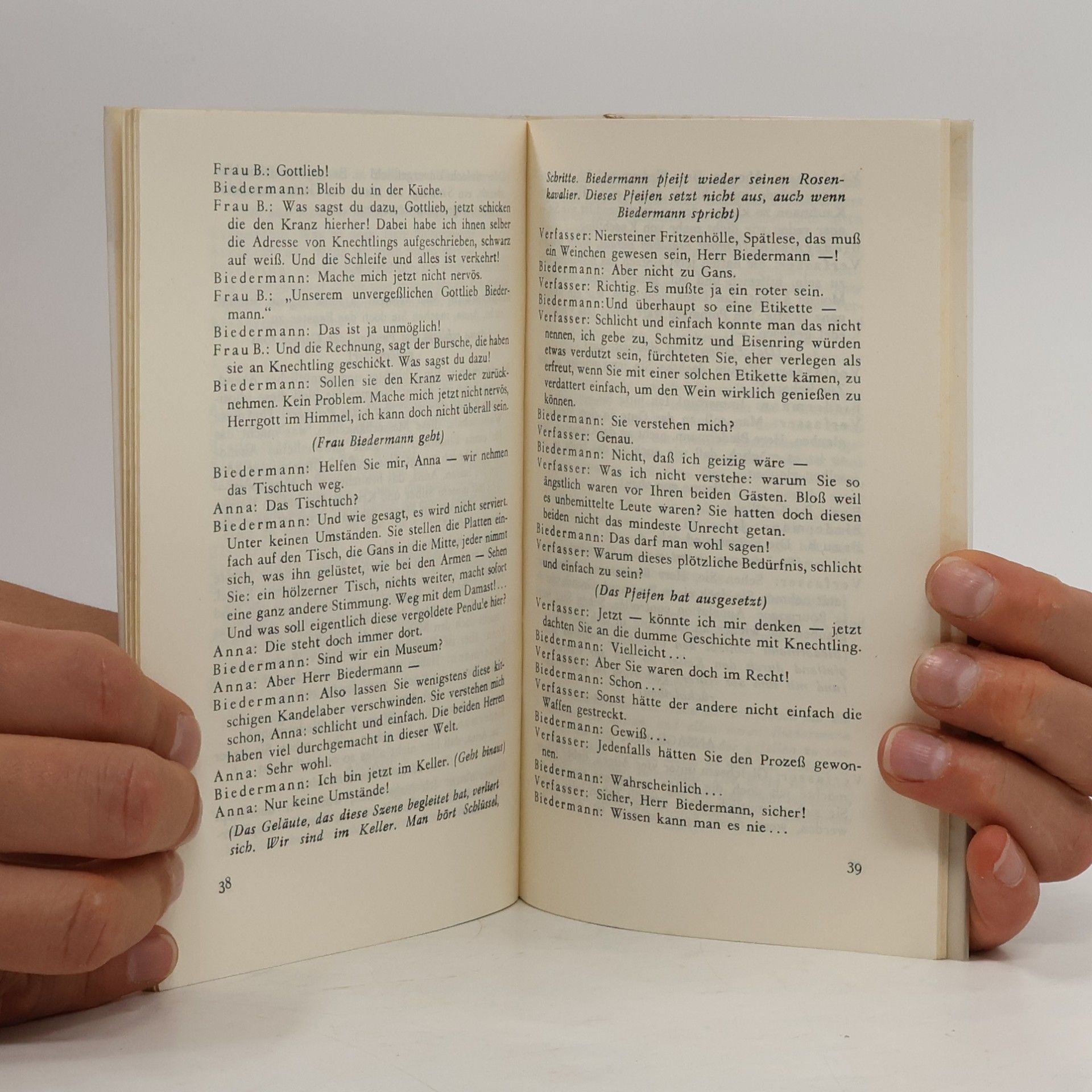 Max Frisch Herr Biedermann und die Brandstifter
