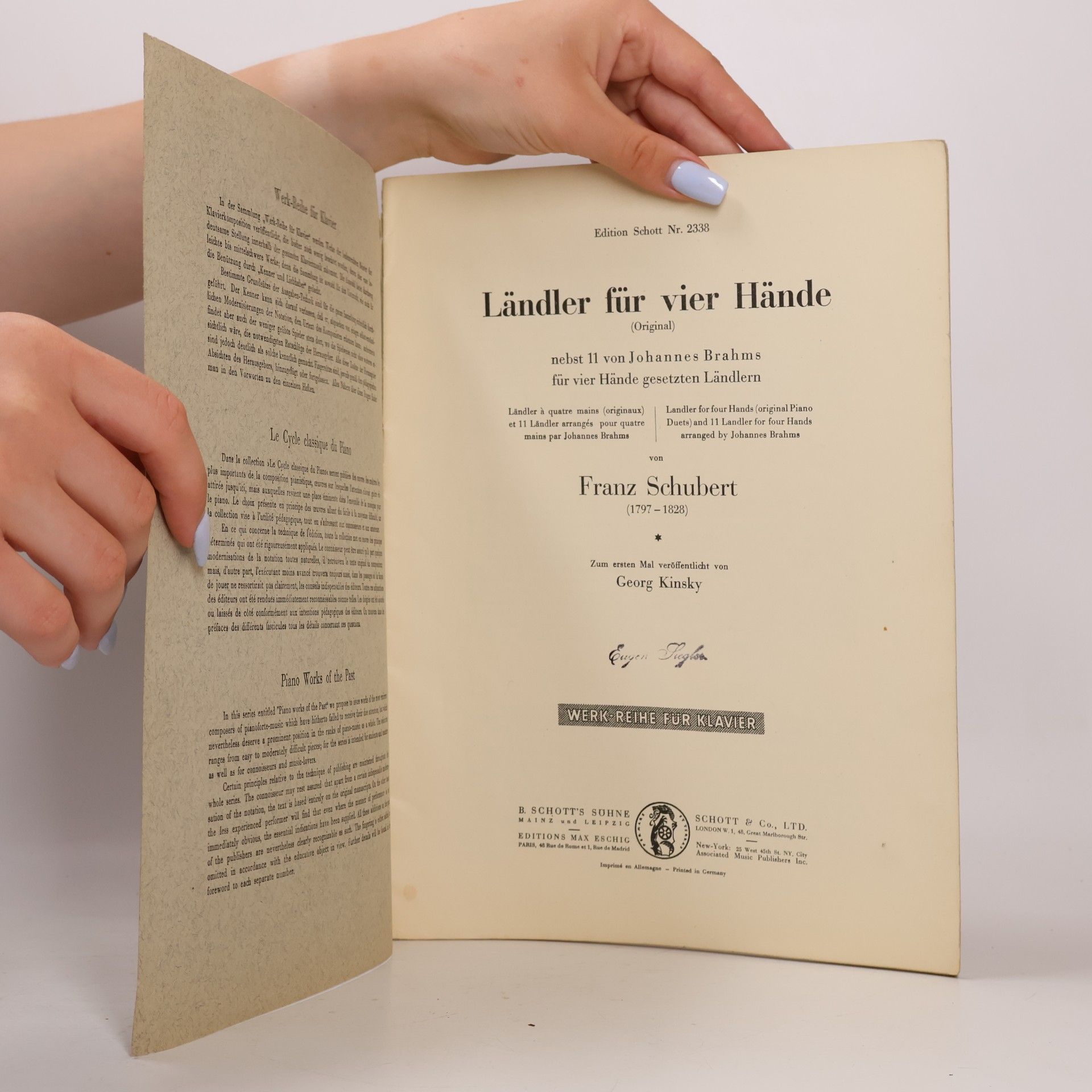 Franz Schubert Ländler für vier Hände