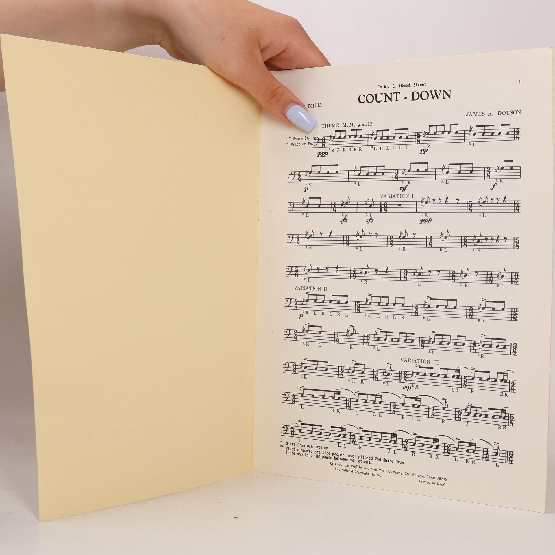 James R. Dotson Count-Down for Snare Drum and Practice Pad