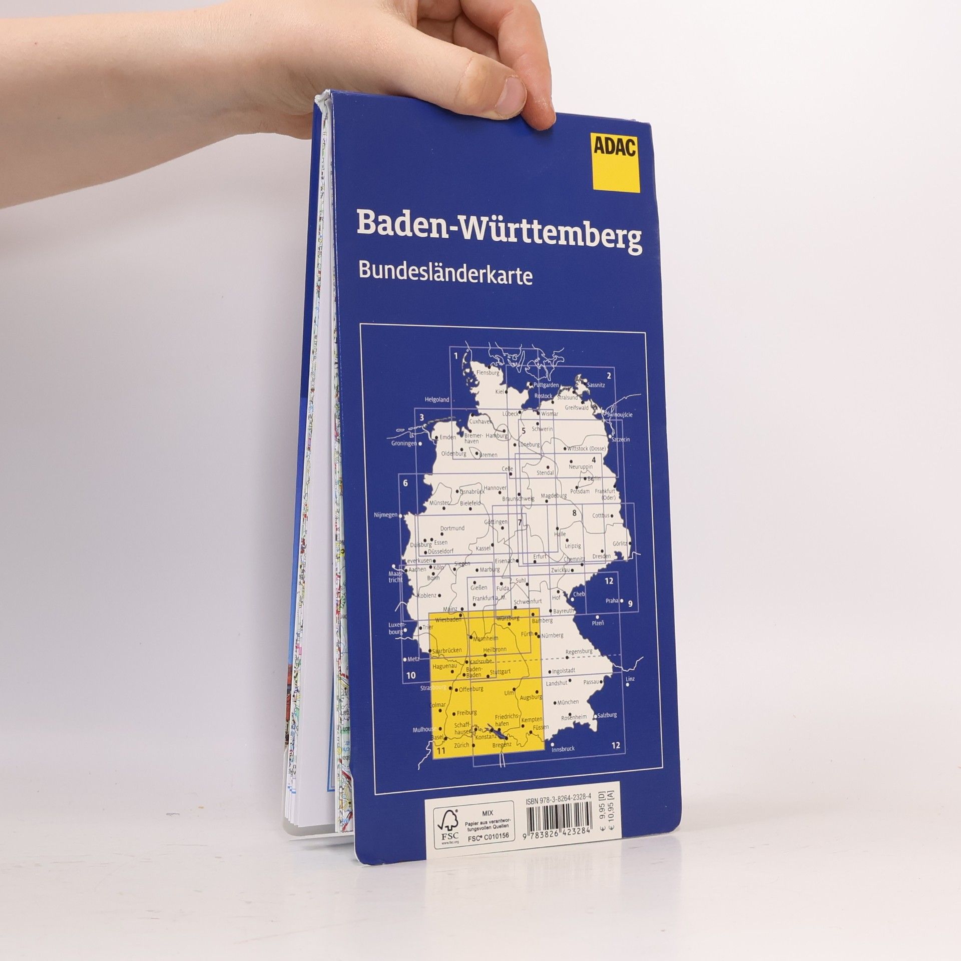 ADAC Verlag ADAC Bundesländerkarte Deutschland Blatt 11 Baden-Württemberg 1:300 000