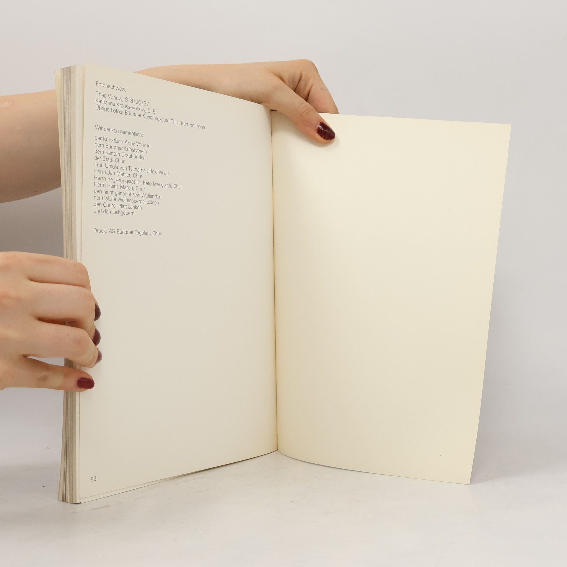 Anny Vonzun Anny Vonzun. Bündner Kunstmuseum Chur 1980