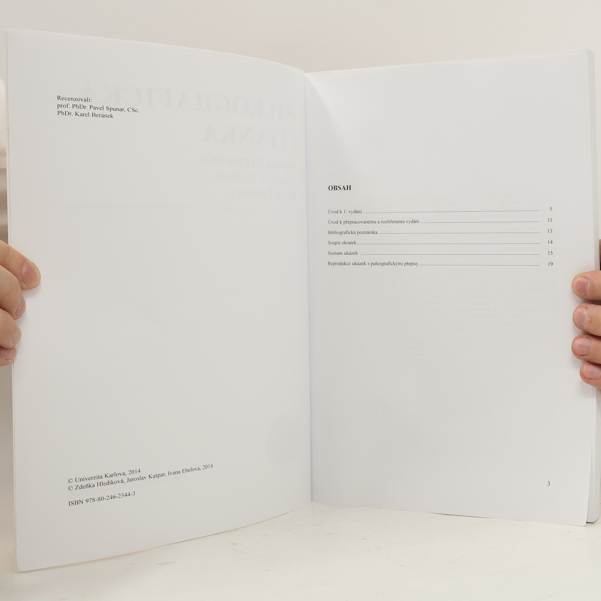 Zdeňka Hledíková Paleografická čítanka. Textová část