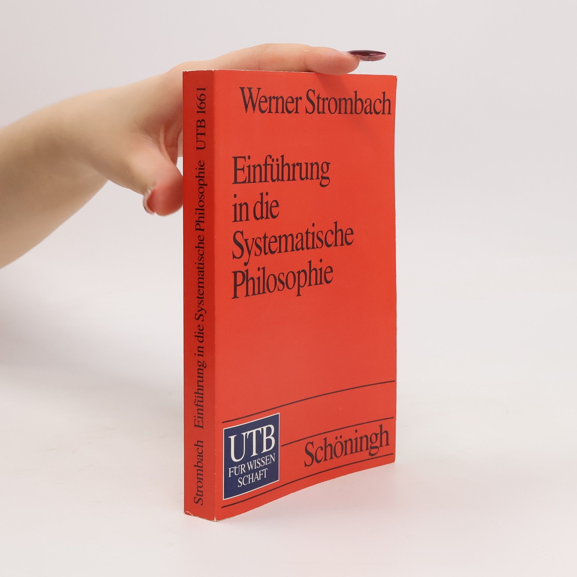 Werner Strombach Einführung in die systematische Philosophie