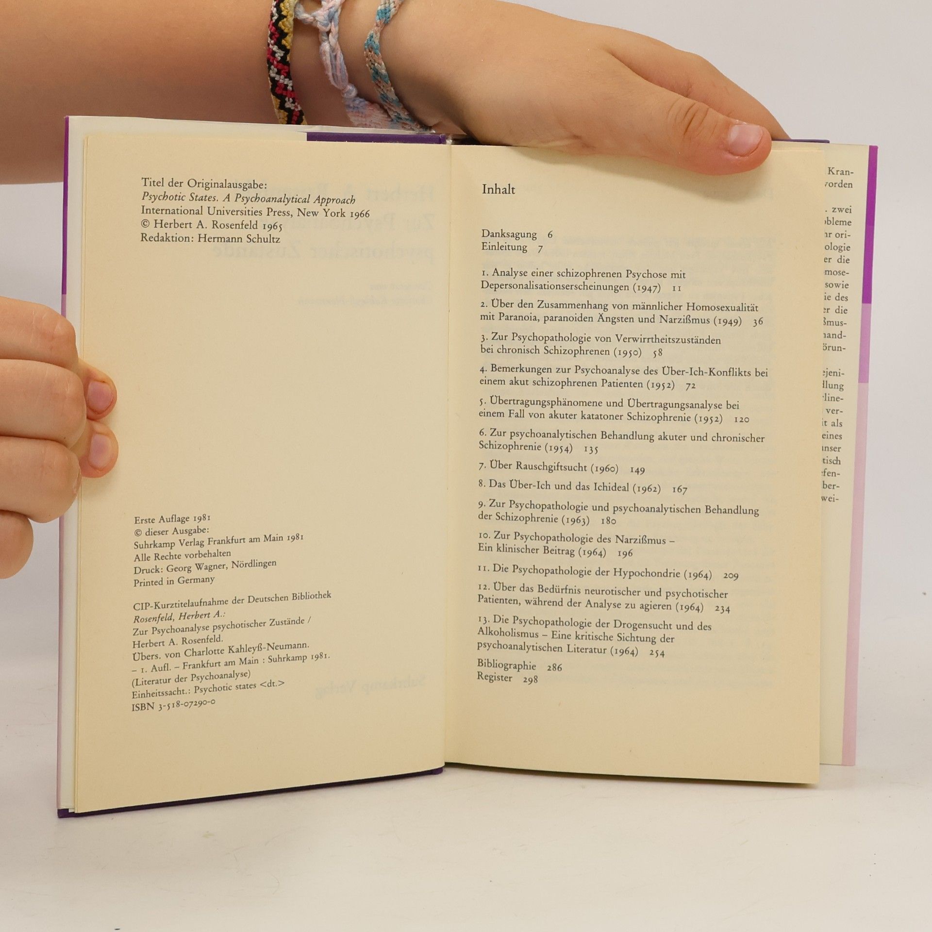 Herbert A. Rosenfeld Zur Psychoanalyse psychotischer Zustände