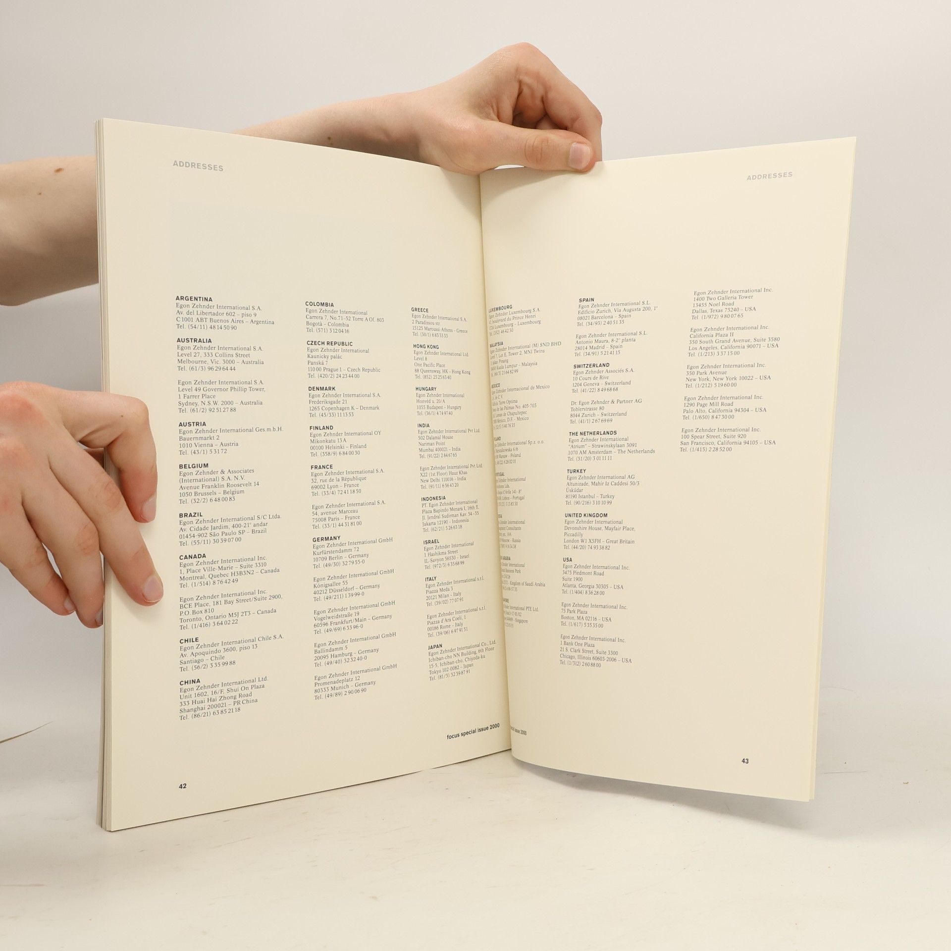 Various authors The Focus Special Issue 2000