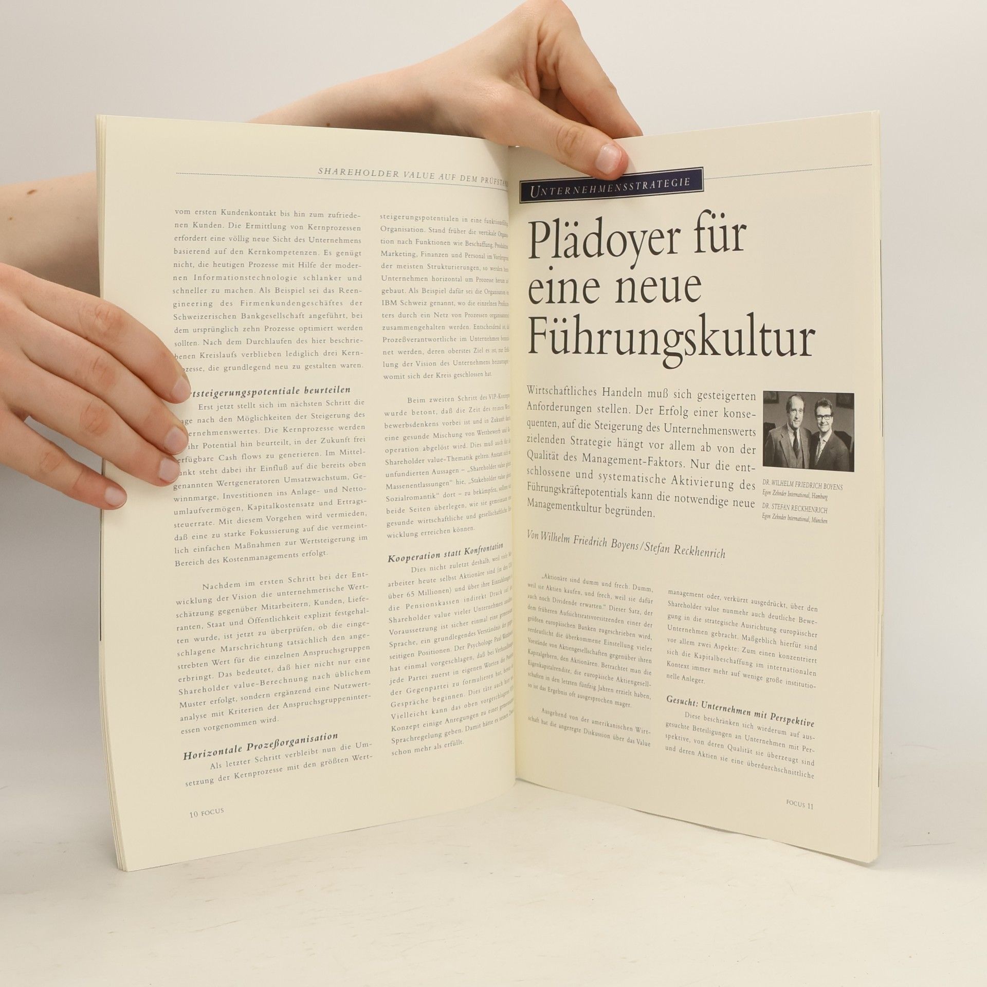 Autorenkollektiv Focus, Value Management