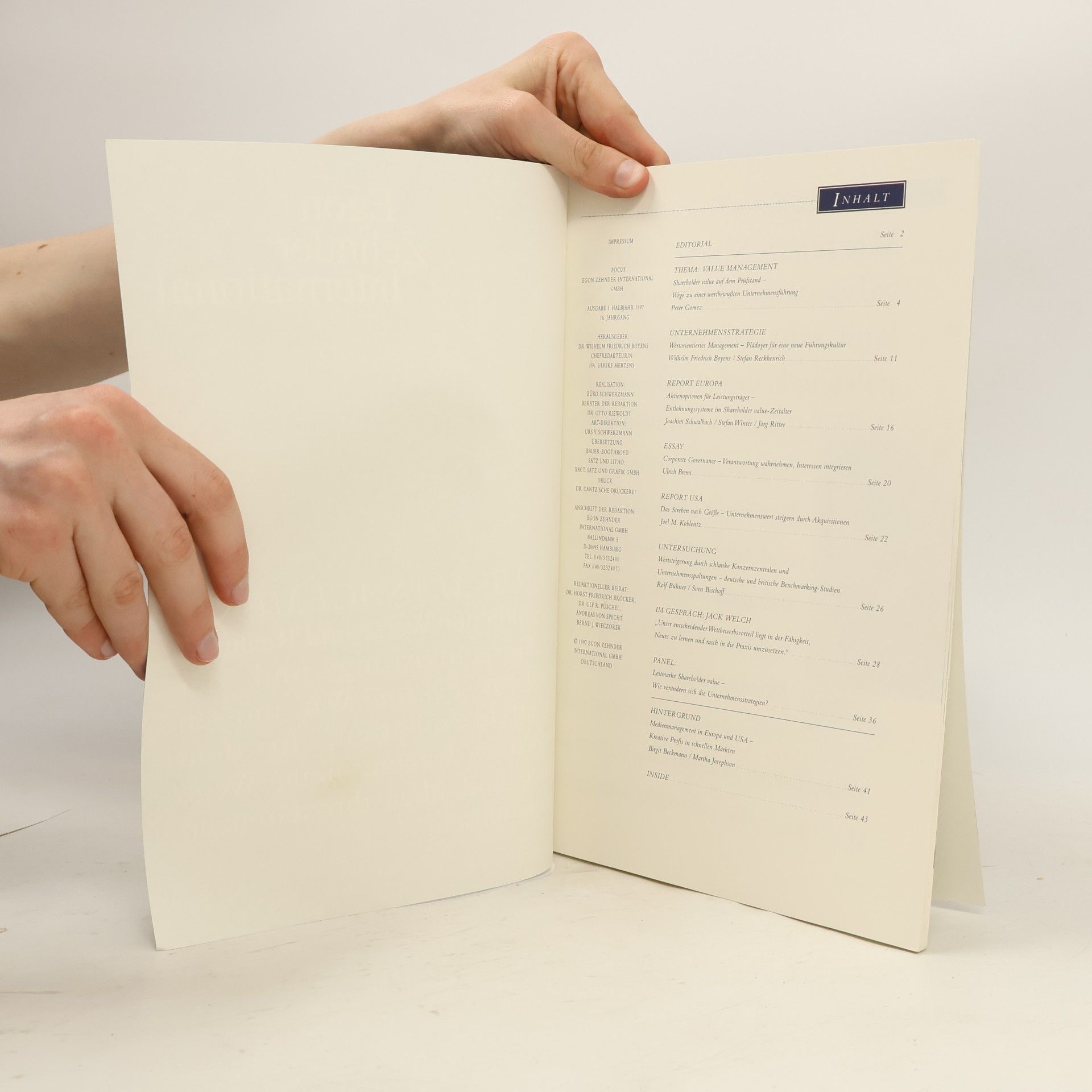 Autorenkollektiv Focus, Value Management