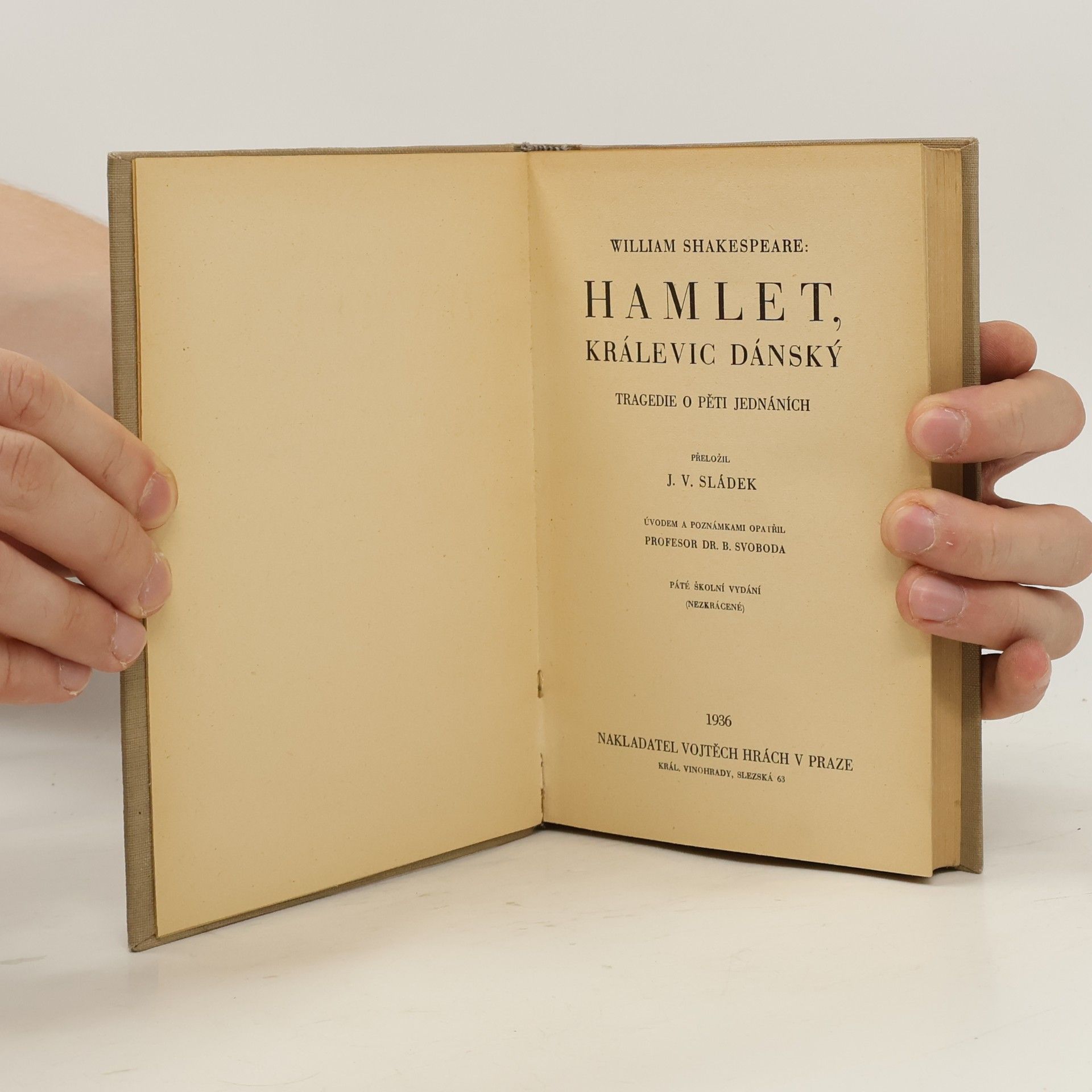 William Shakespeare Hamlet, králevic dánský
