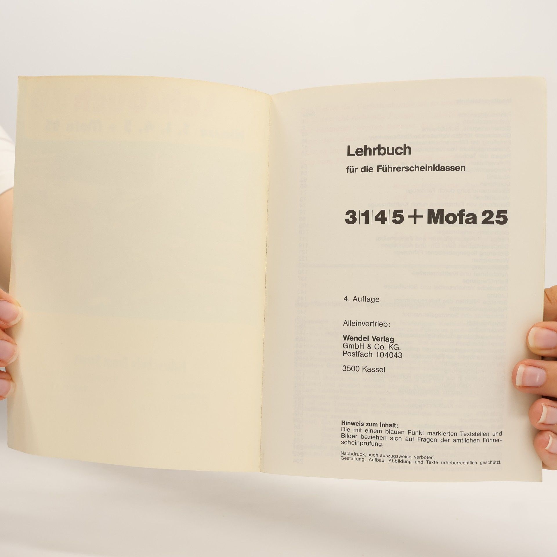 Wolfgang Schmidt Lehrbuch Klasse 3,1,4,5 + Mofa 25