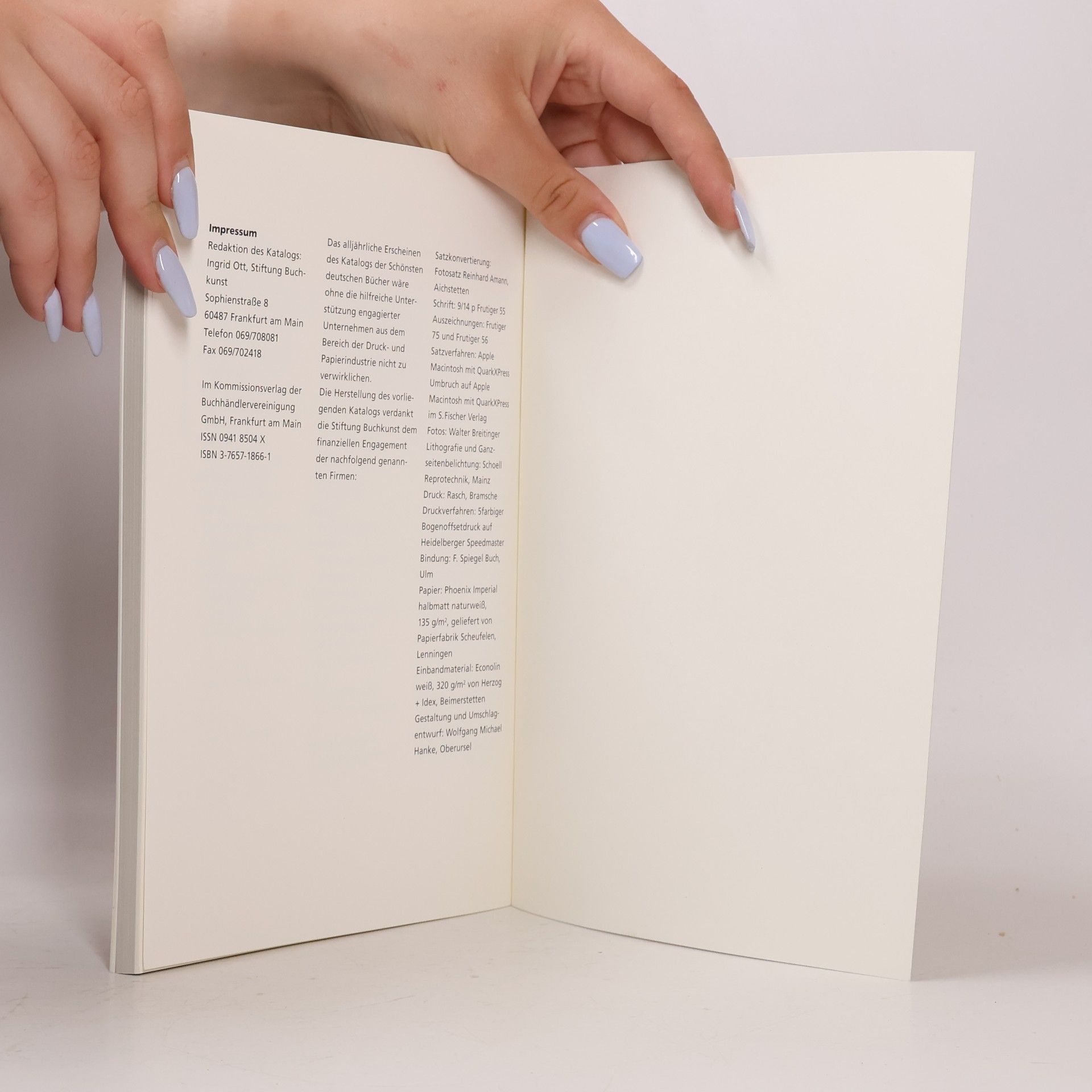 Ingrid Ott Die schönsten deutschen Bücher 1994