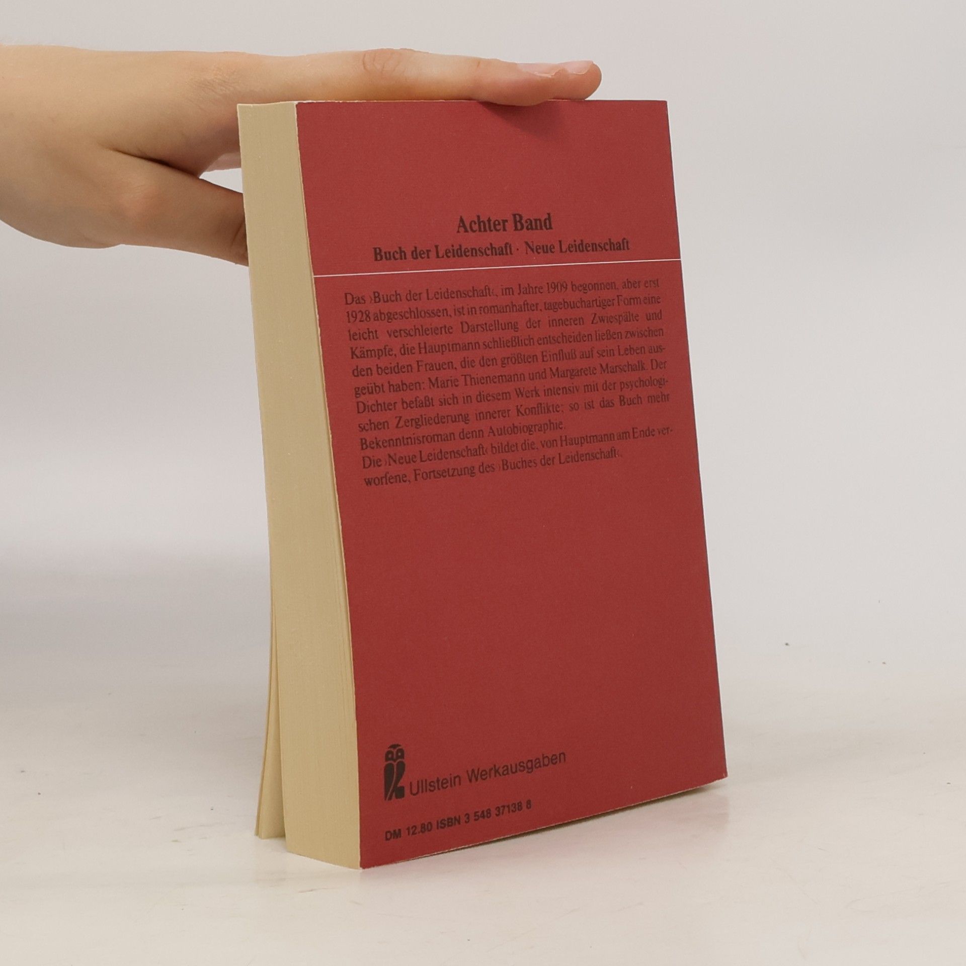 Gerhart Hauptmann Das erzählerische Werk - 8: Buch der Leidenschaft