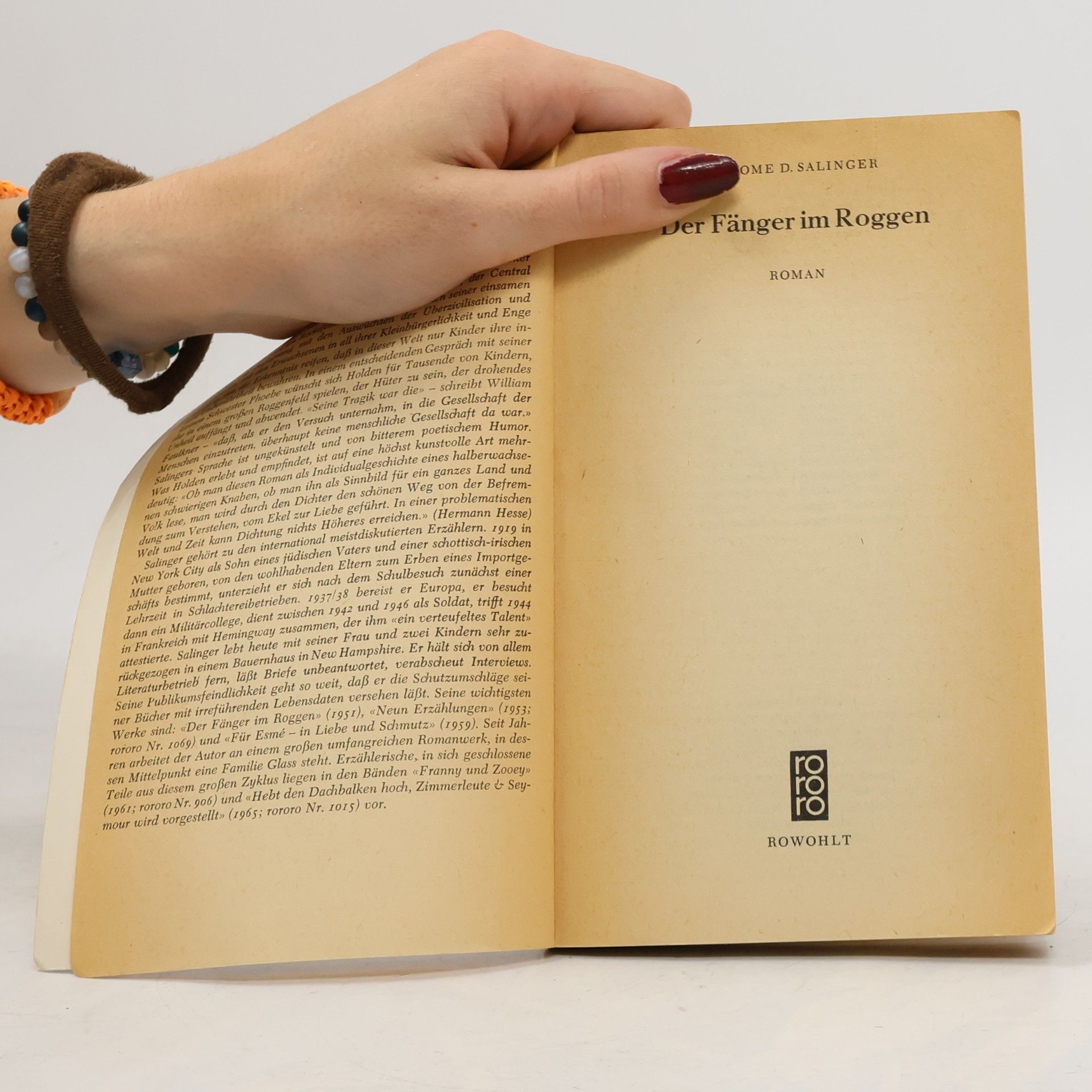 J. D. Salinger Der fänger im roggen
