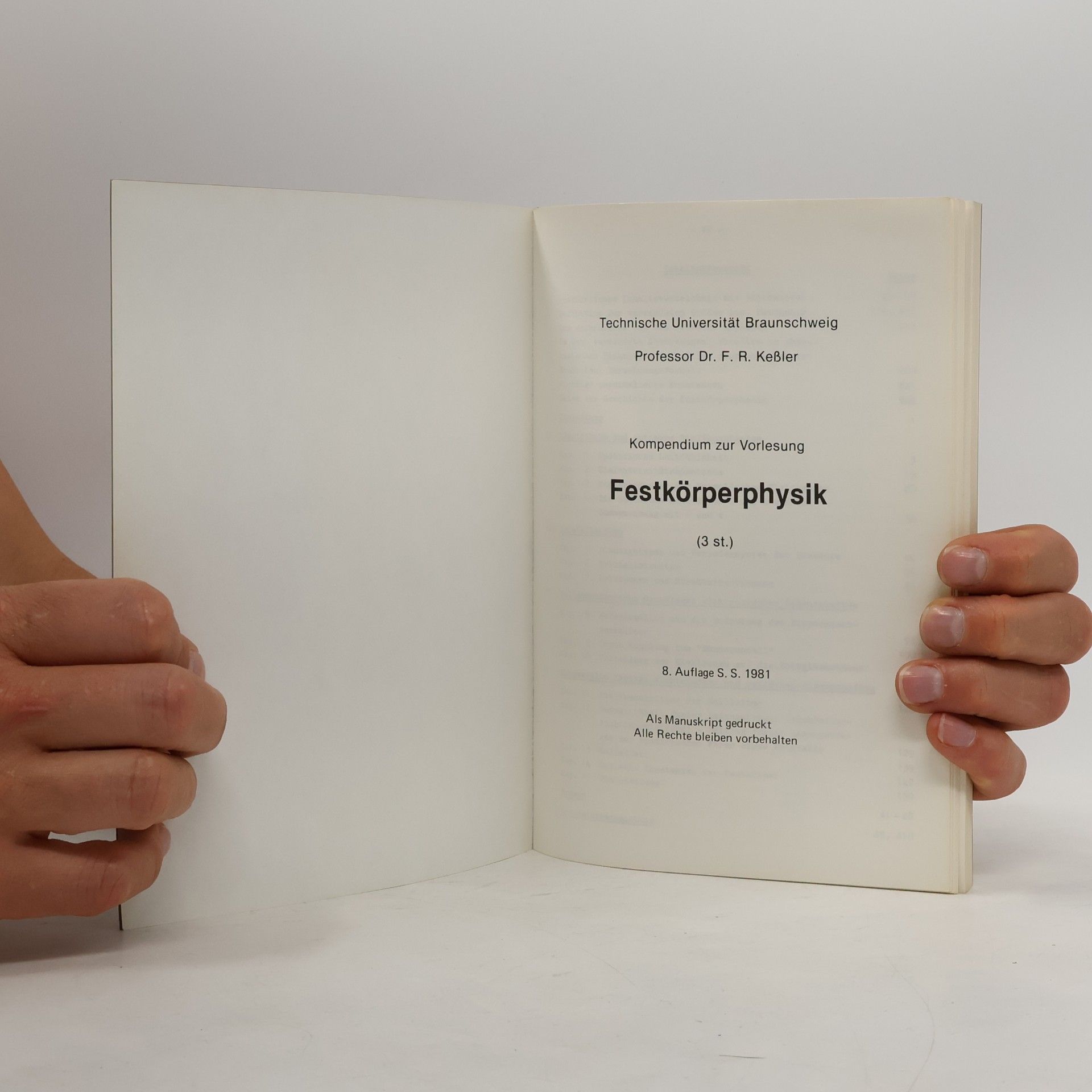F. R. Keßler Festkörperphysik