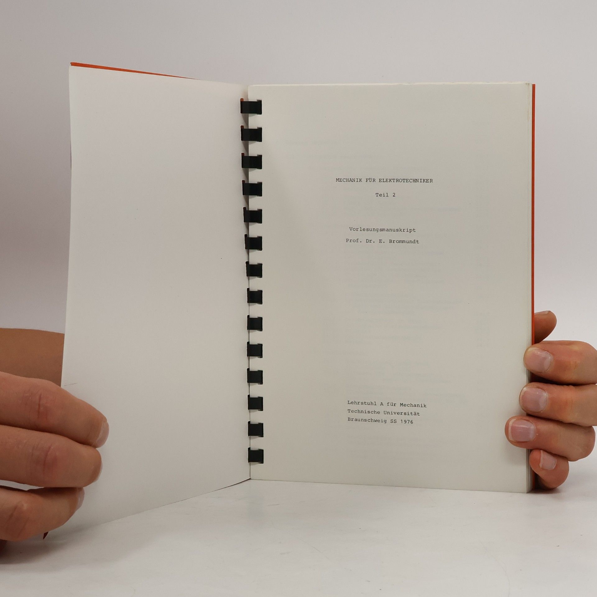 E. Brommundt Mechanik für Elektrotechniker 2.