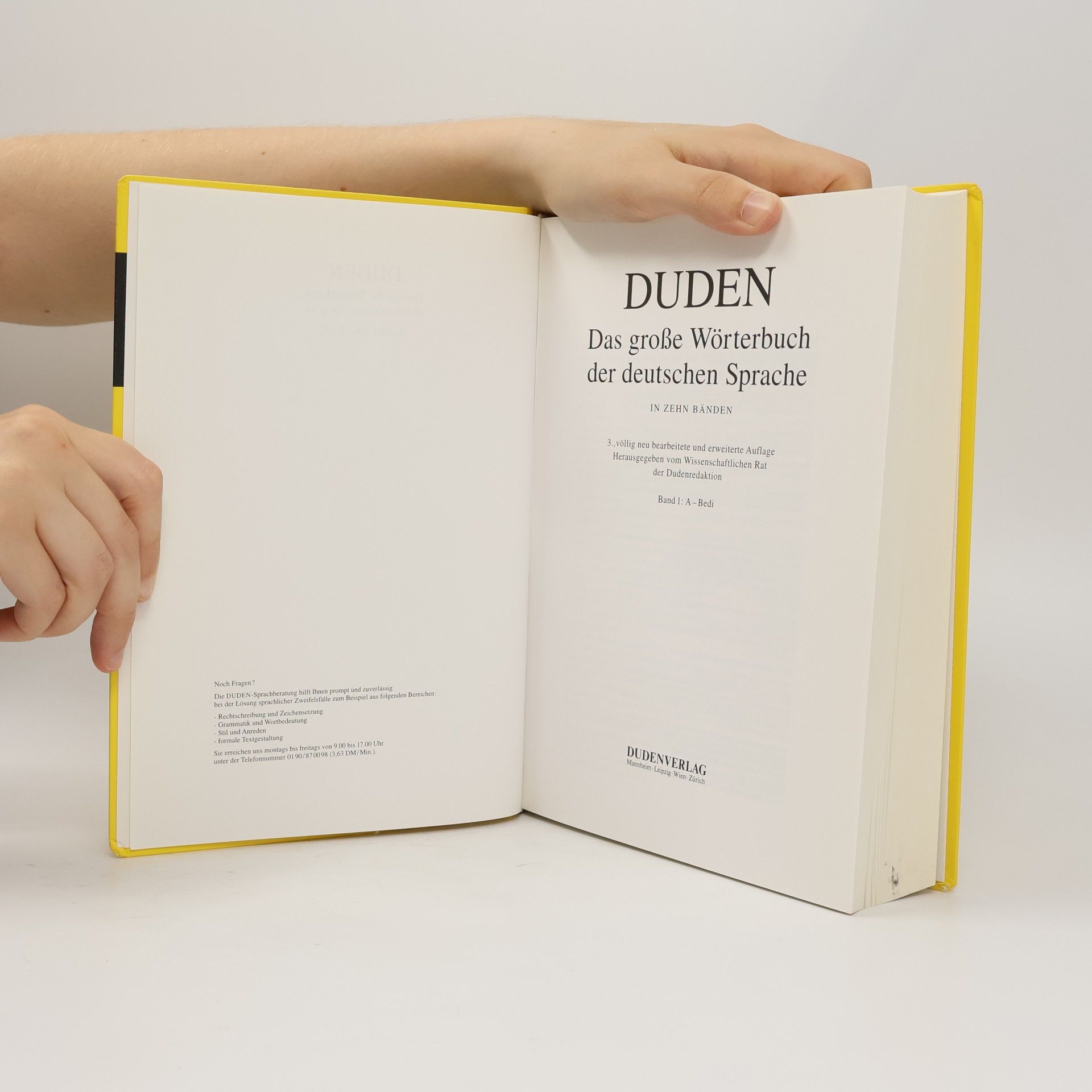 Das große Wörterbuch der deutschen Sprache in zehn Bänden - 1 (A-Bedi): Duden - Das große Wörterbuch der deutschen Sprache