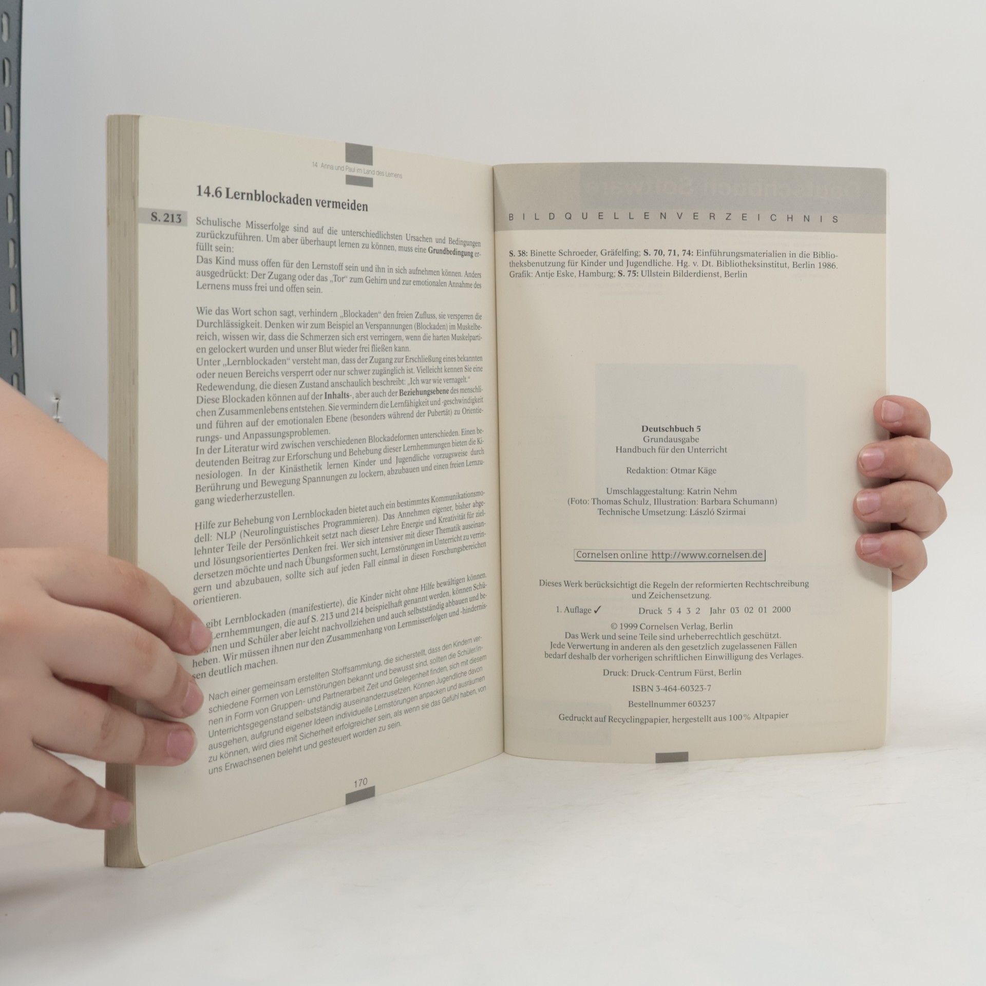Deutschbuch. Sprach- und Lesebuch. Grundausgabe. 5. Schuljahr. Handreichungen für den Unterricht.
