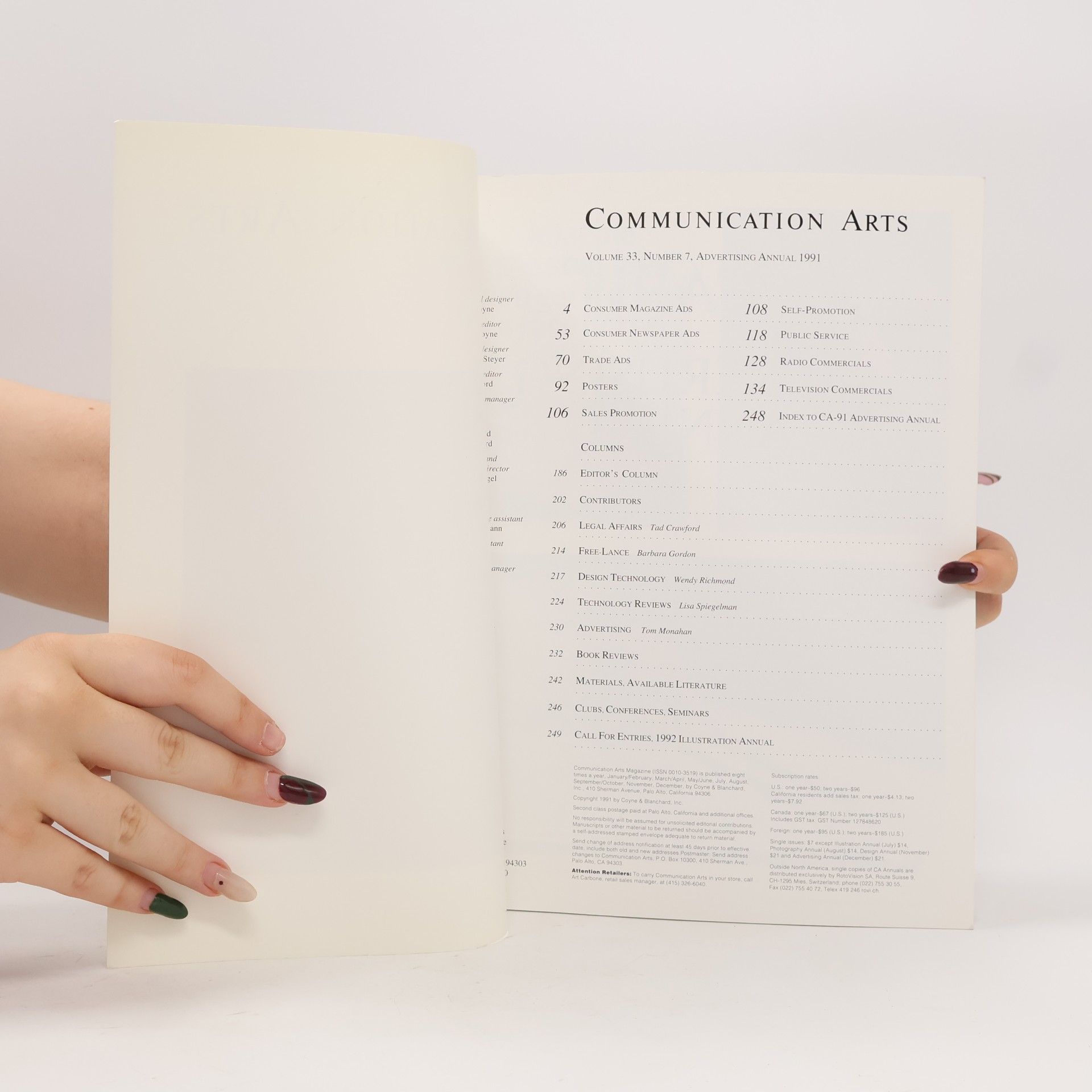 Various authors Communication Arts CA91 Advertising Annual