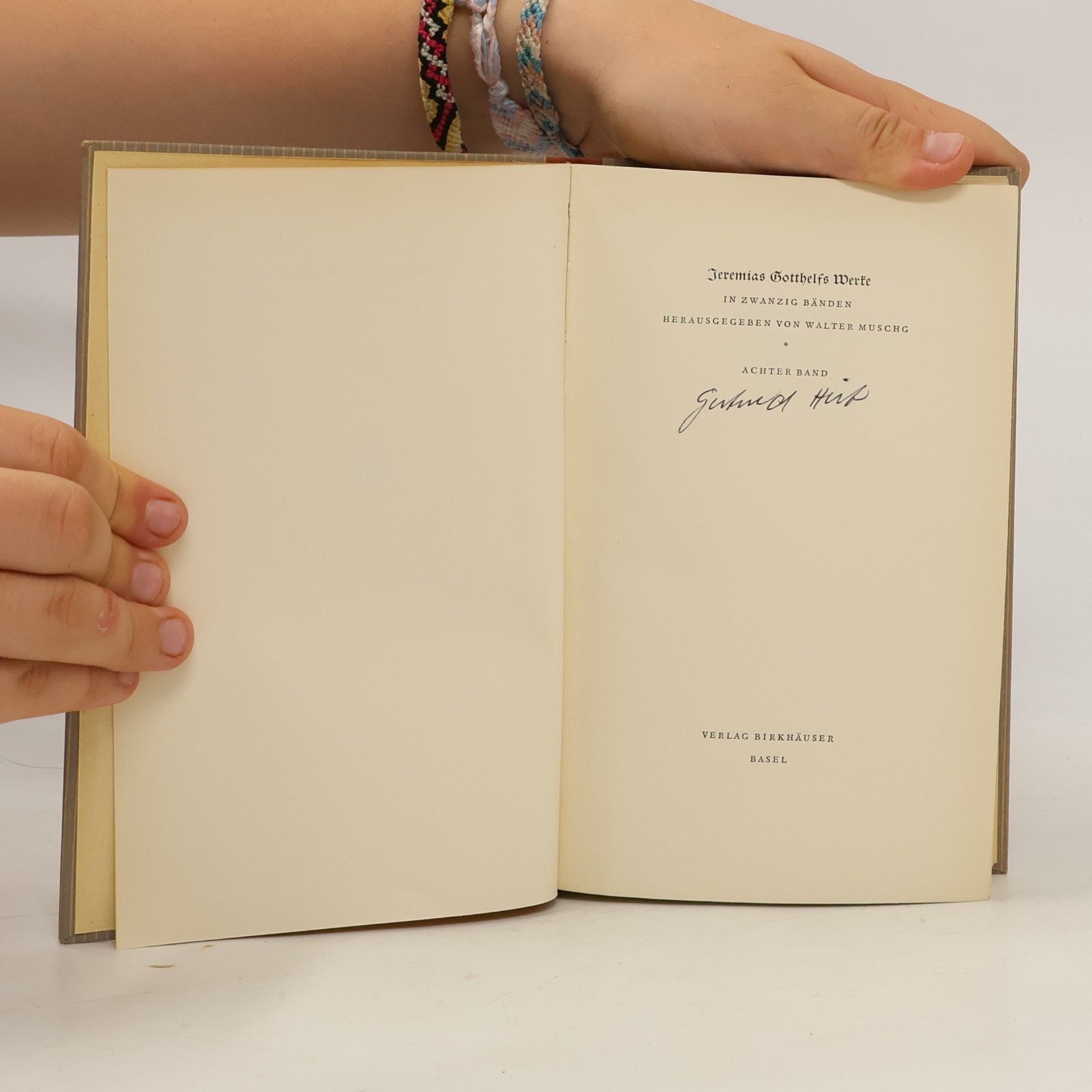 Walter Muschg Jeremias Gotthelf Werke 8.