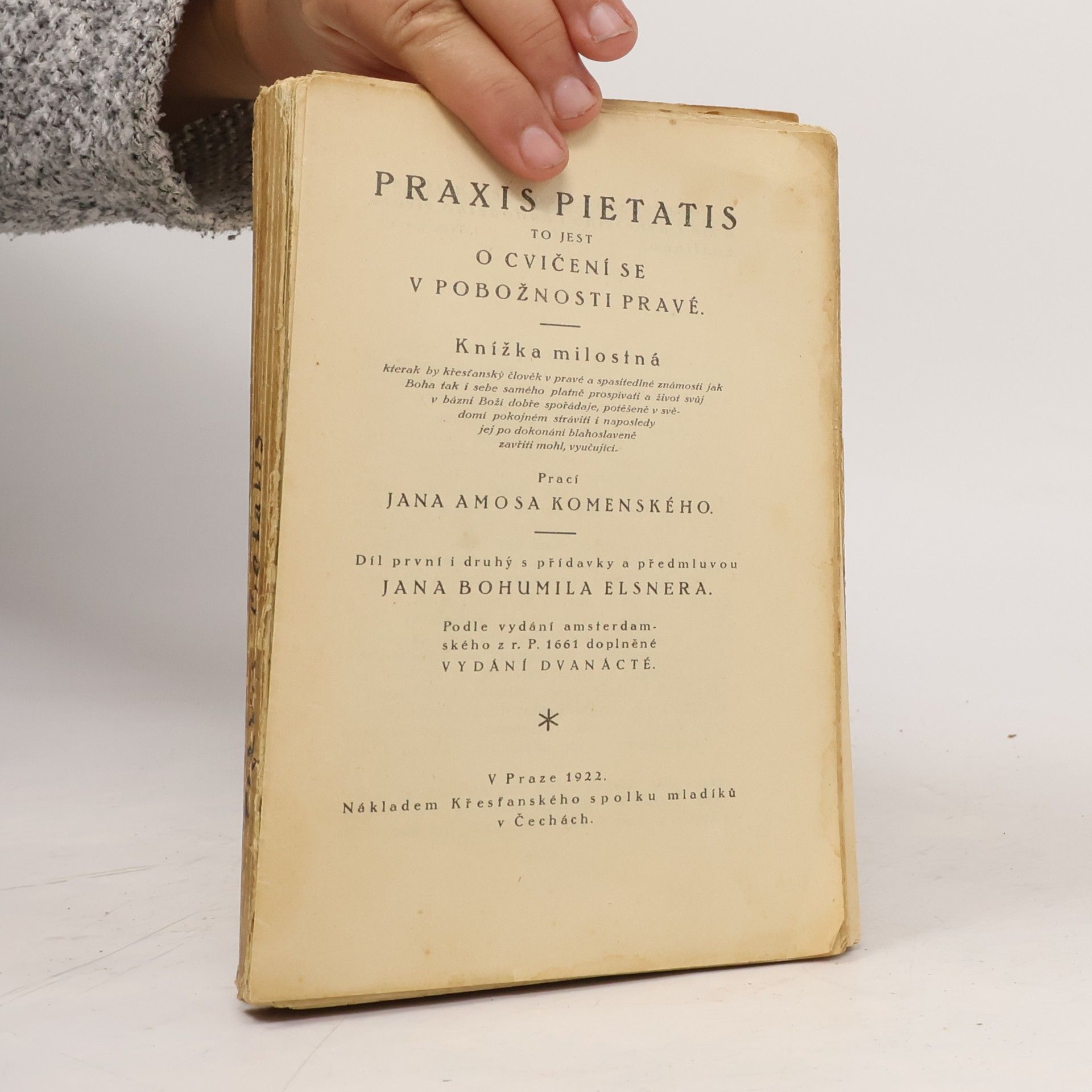 Johann Amos Comenius Praxis pietatis