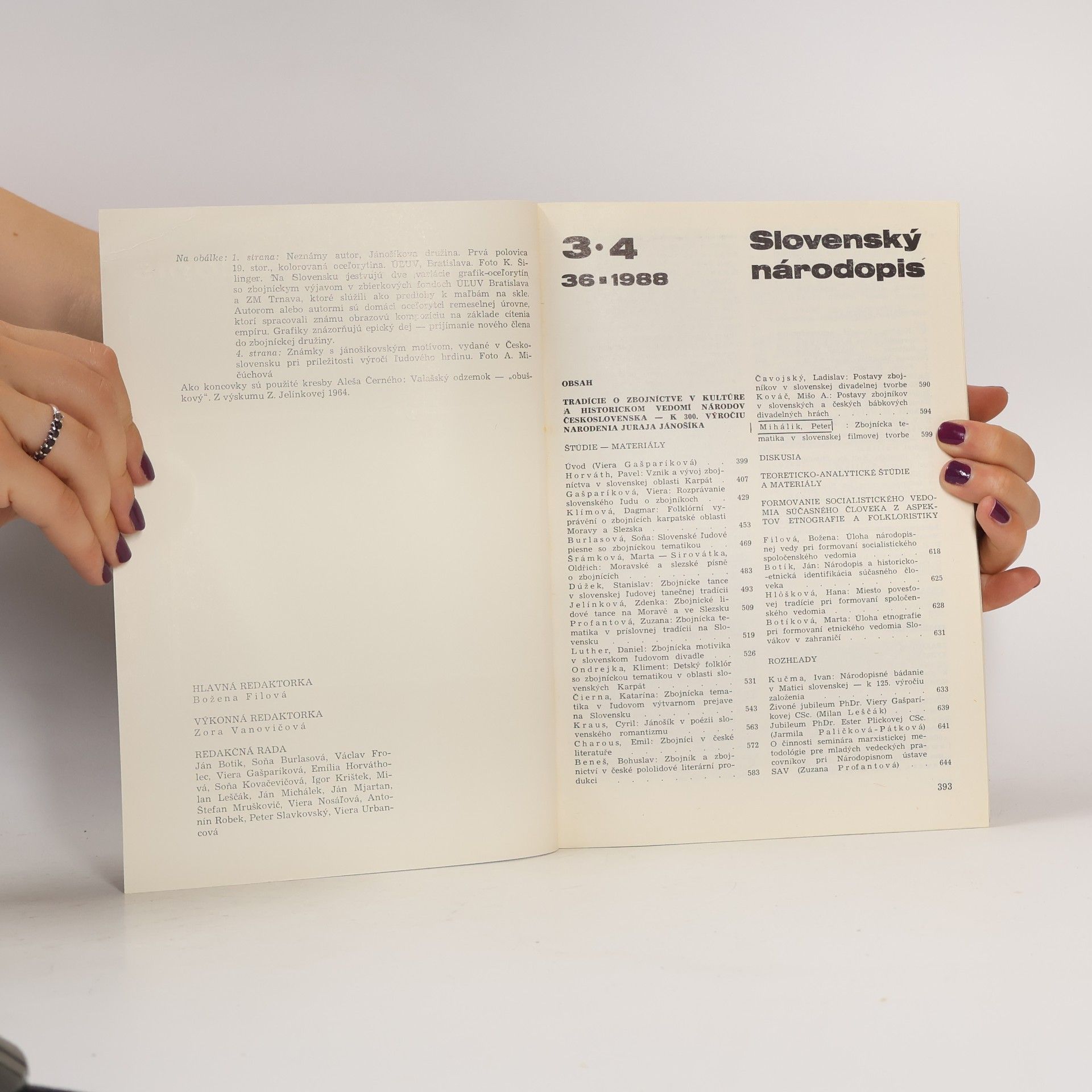 Kolektiv autorů Slovenský národopis. 3-4/ 1988.