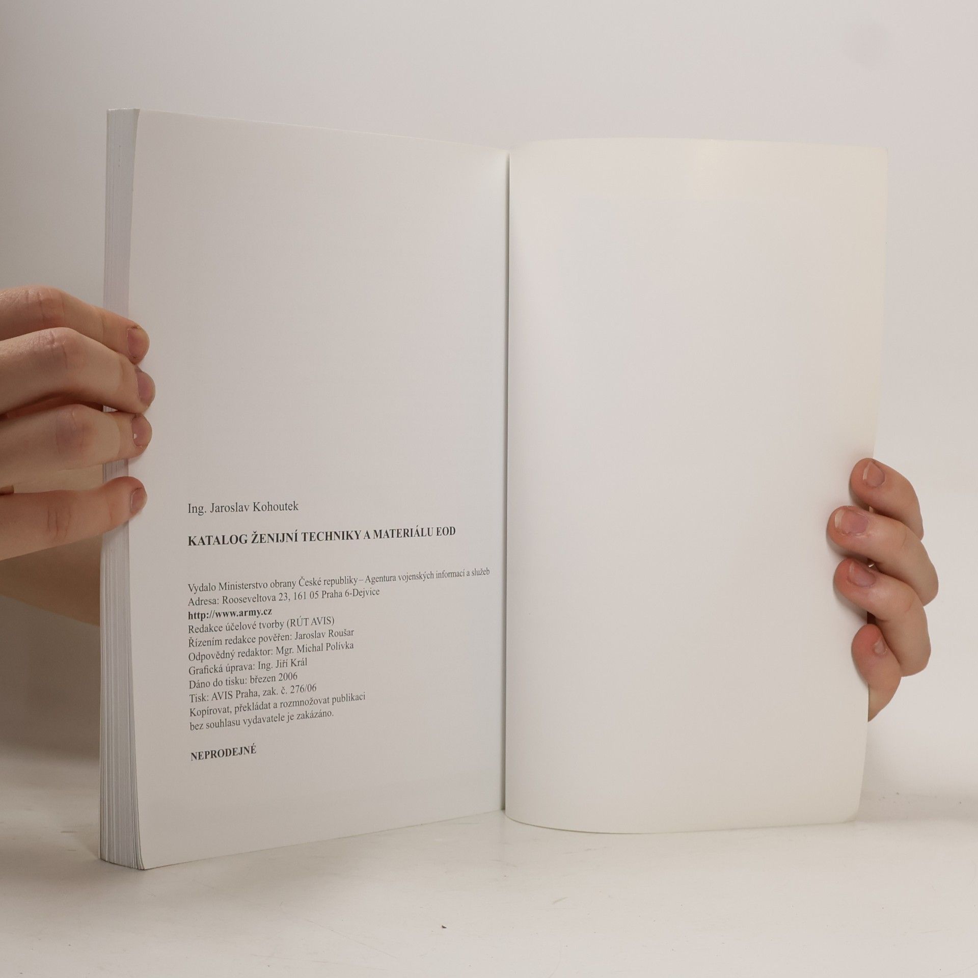 Jaroslav Kohoutek Katalog ženijní techniky a materiálu EOD