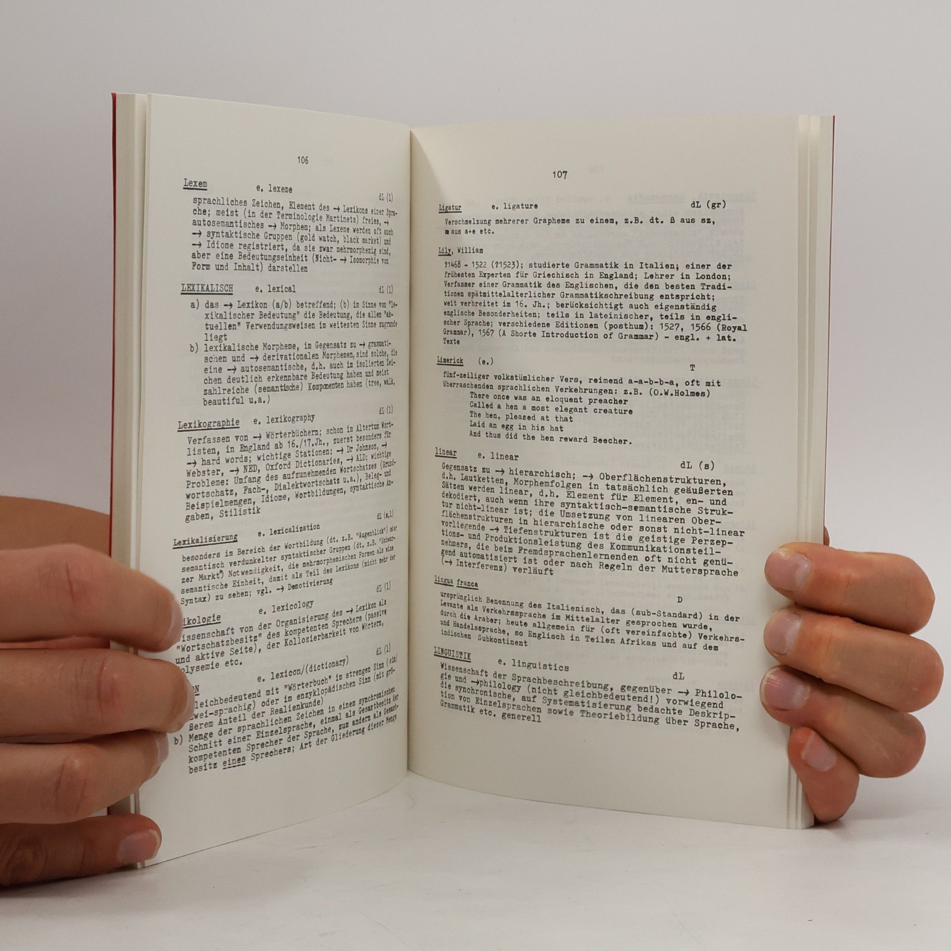 Ernst Burgschmidt Sprachwissenschaftliche Termini