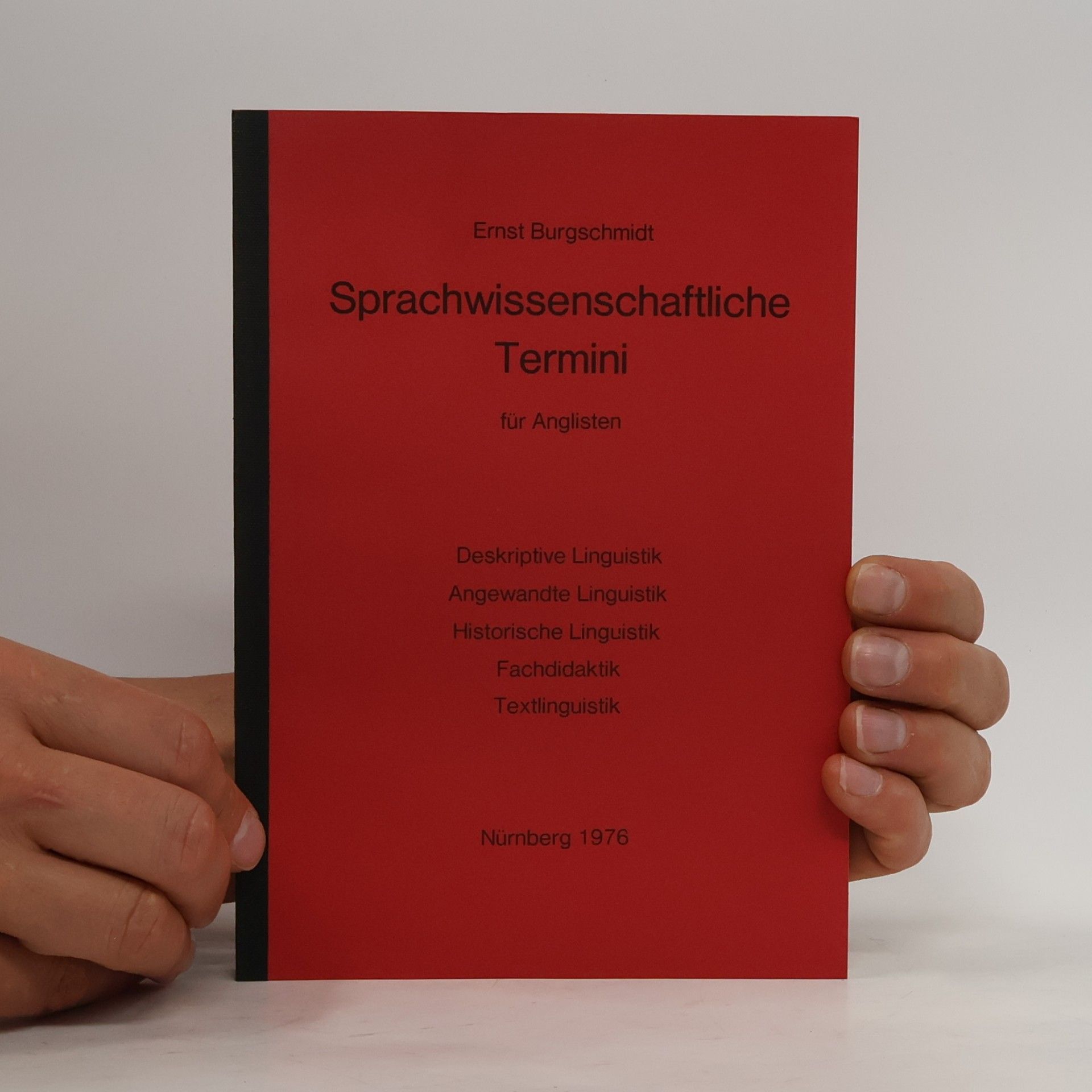 Ernst Burgschmidt Sprachwissenschaftliche Termini