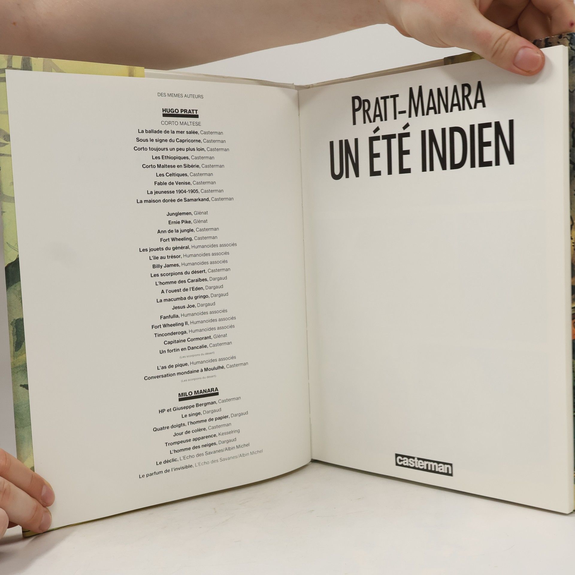 Hugo Pratt Un été indien: Ancienne édition