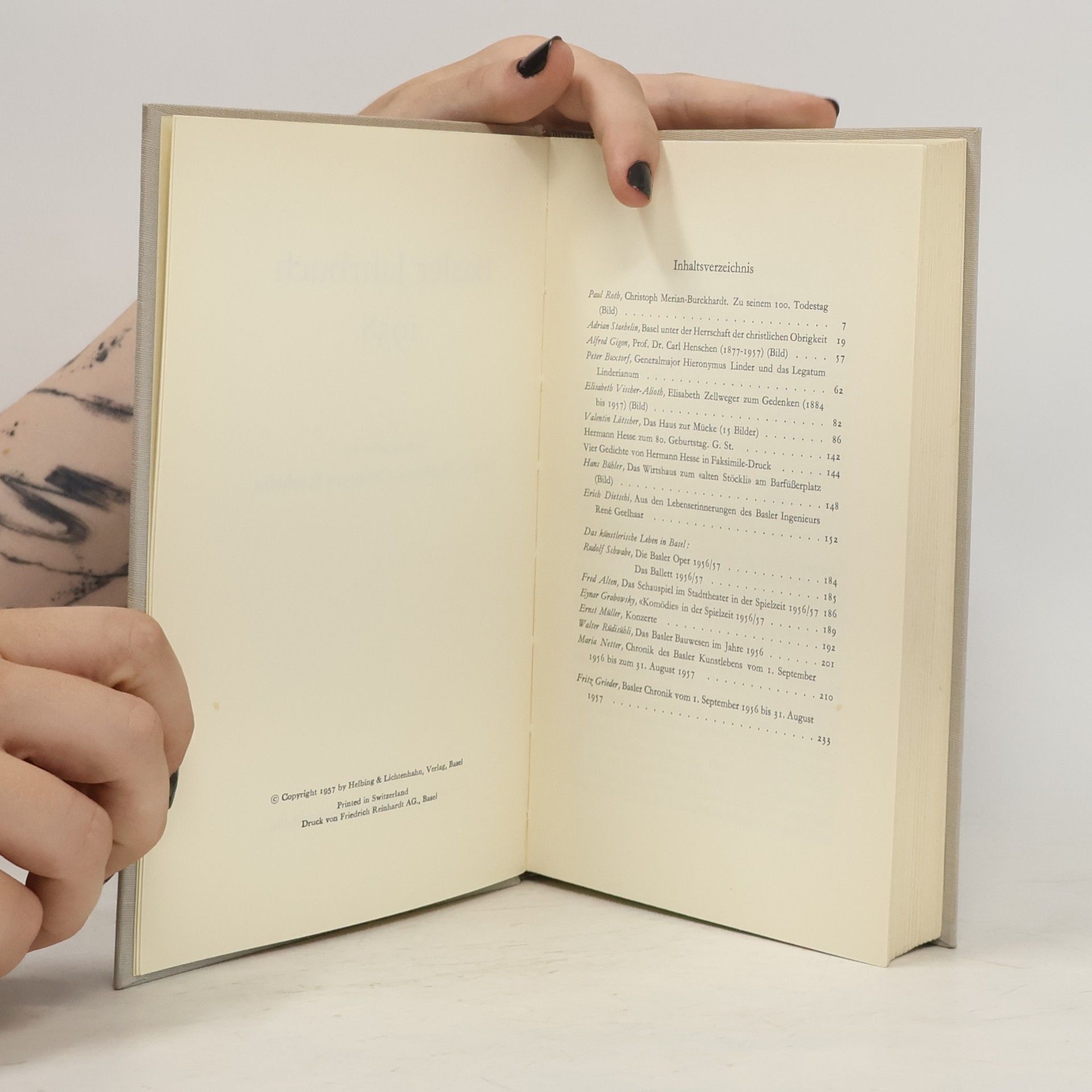 AA.VV. Basler Jahrbuch 1958