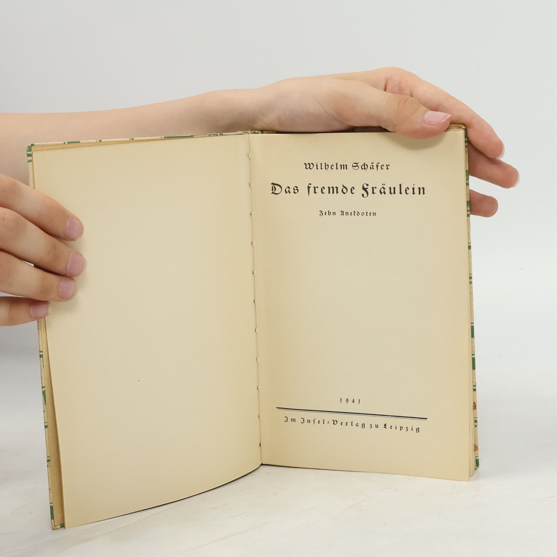 Wilhelm Schäfer Das fremde Fräulein