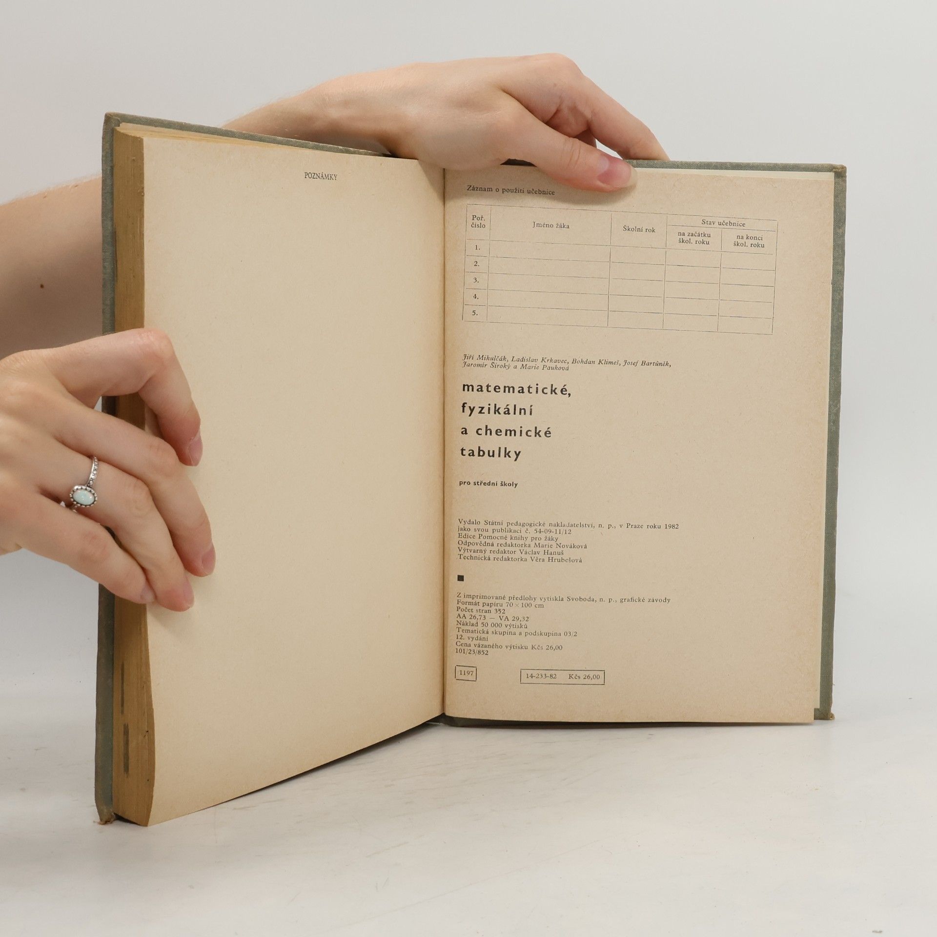 Jiří Mikulčák Matematické, fyzikální a chemické tabulky