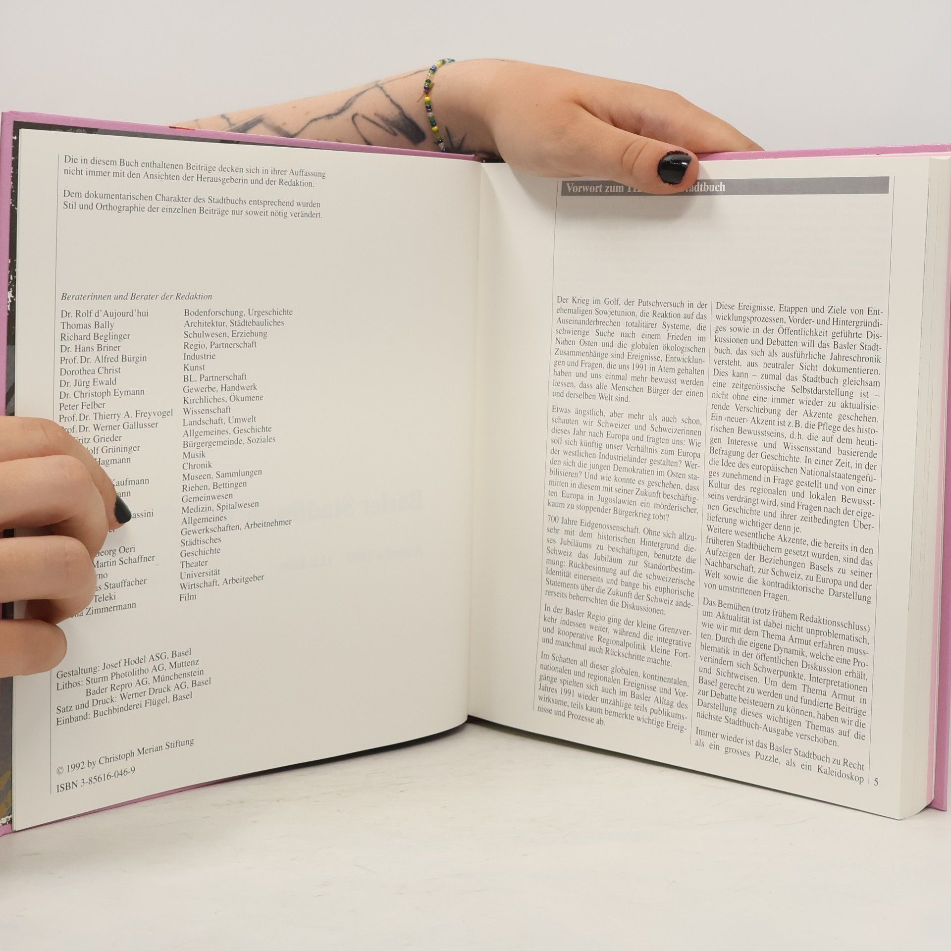 Basler Stadtbuch 1991 - Ausgabe 1992, 112. Jahr