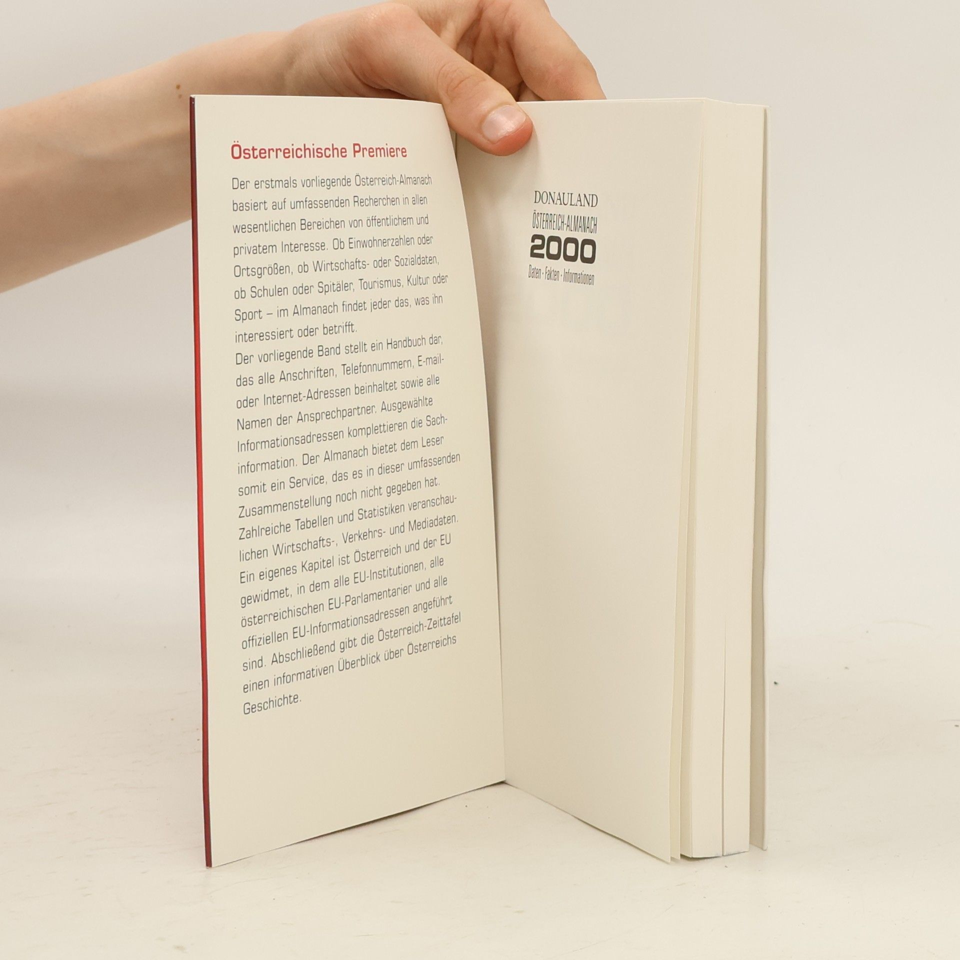 Autorenkollektiv Österreich Almanach 2000. Daten Fakten Informationen