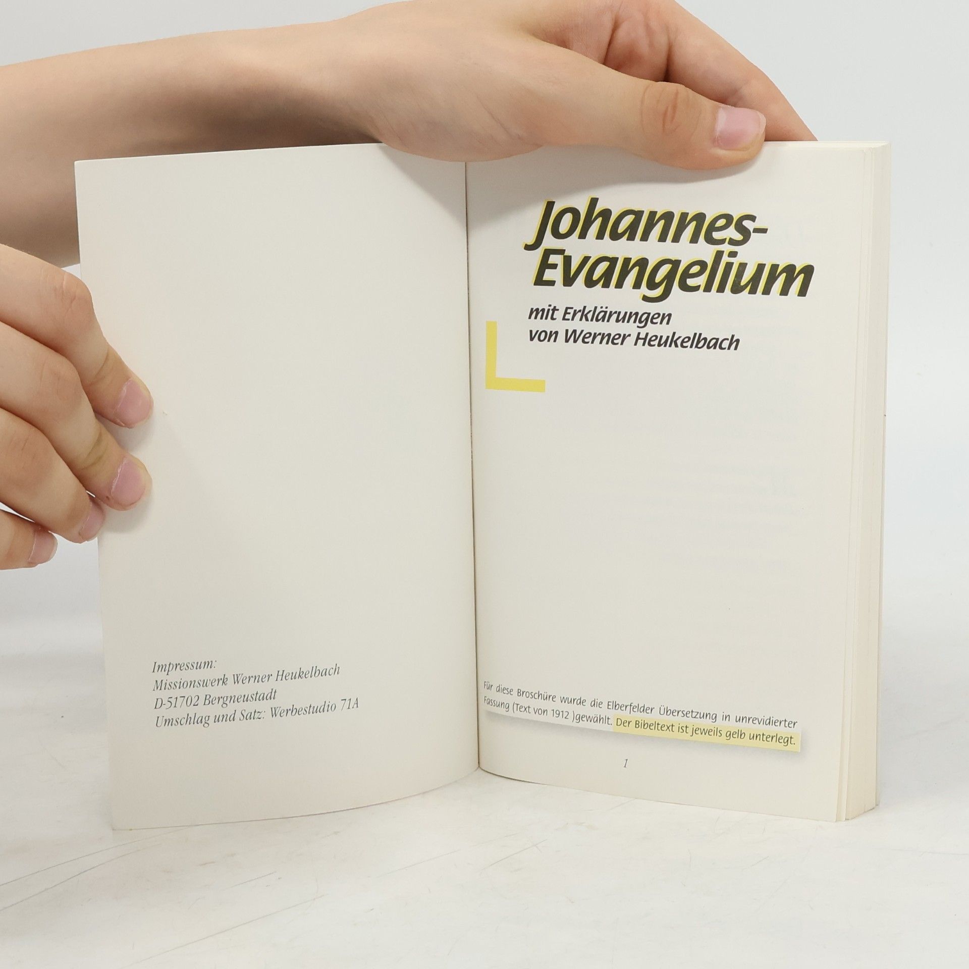Werner Heukelbach Johannes-Evangelium