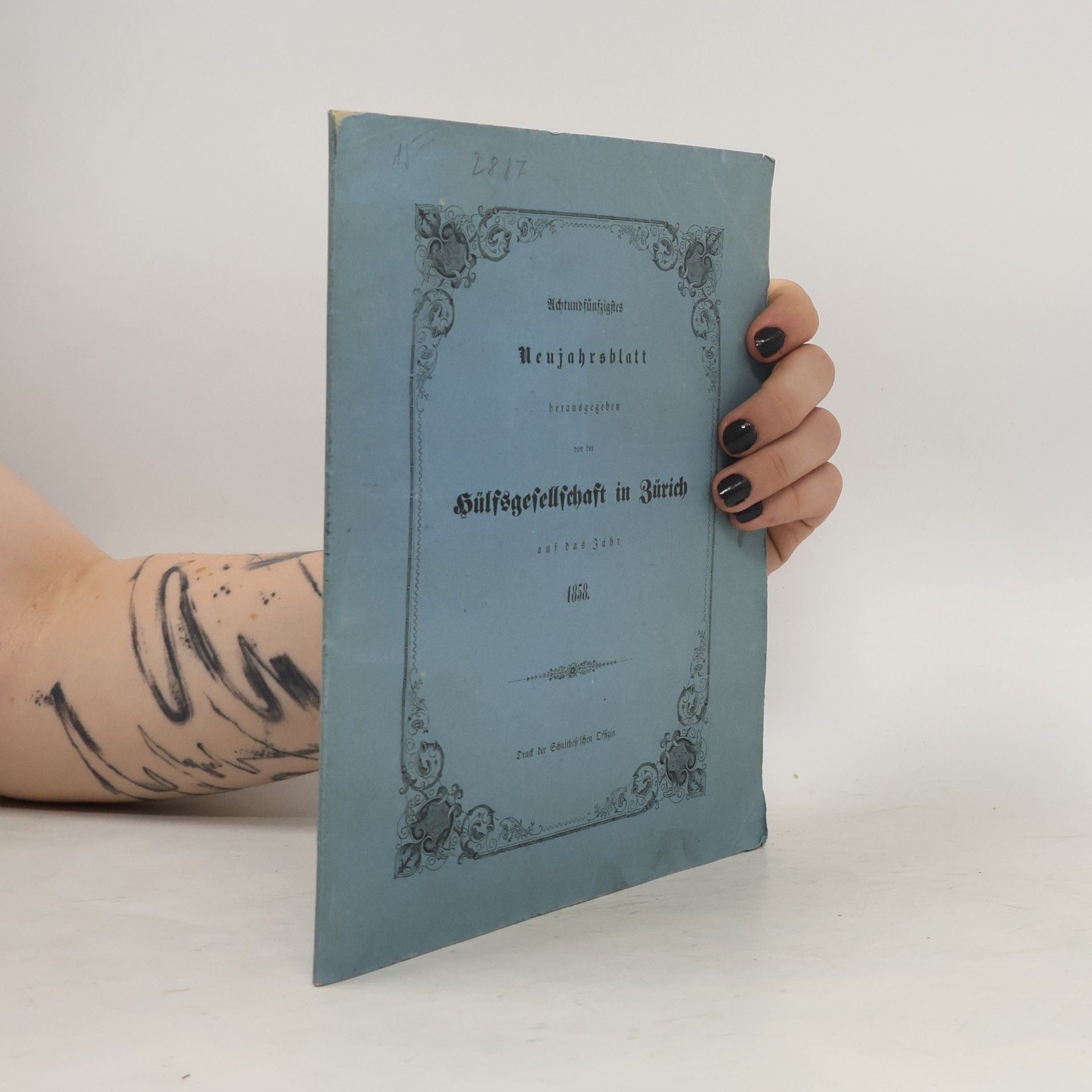 kolektiv Hülgsgesellschaft in Zürich auf das Jahr 1858