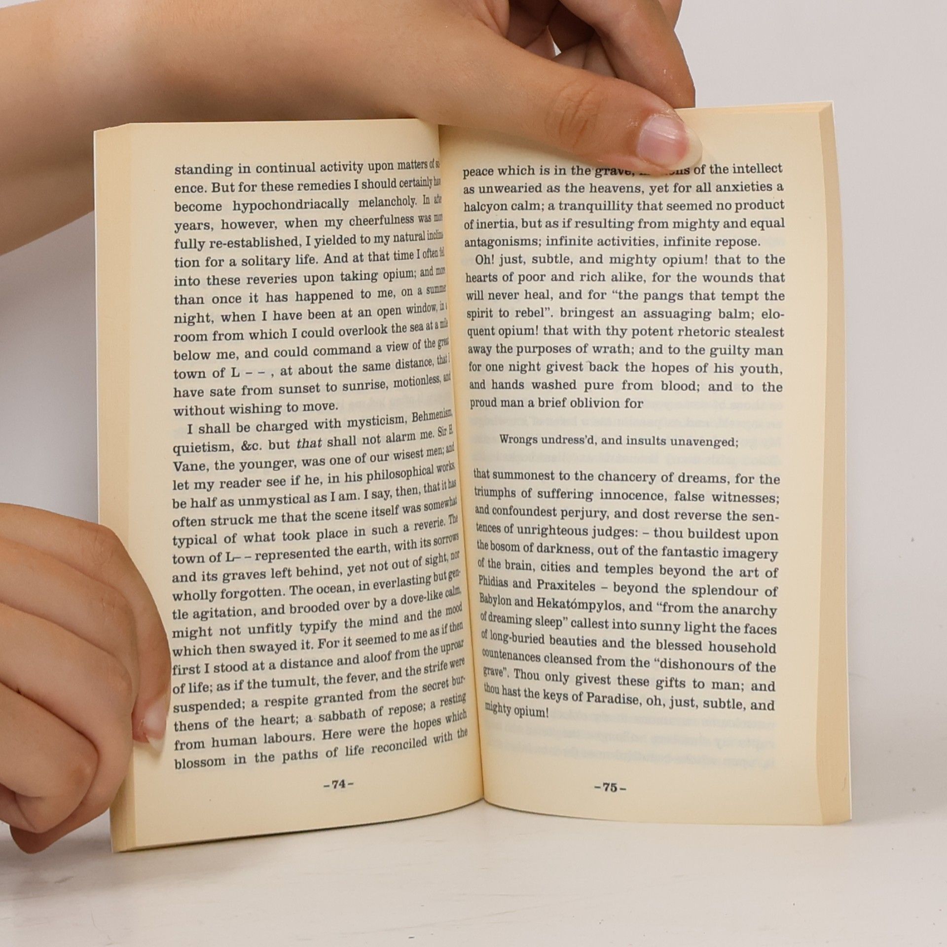 Thomas de Quincey Confessions of an English Opium Eater