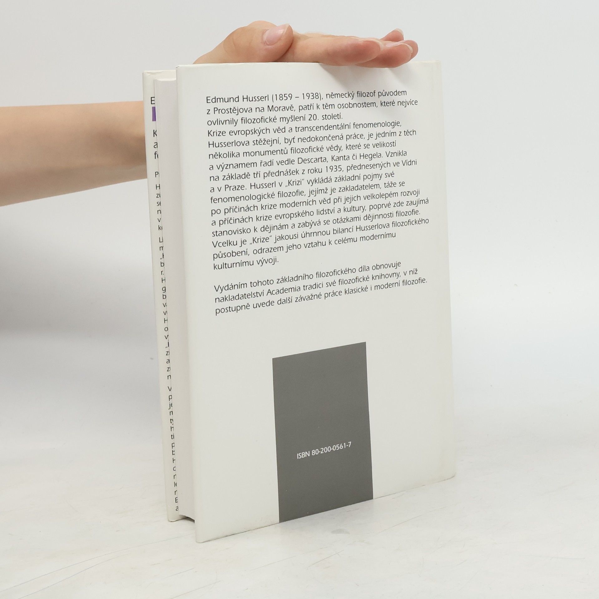 Edmund Husserl Krize evropských věd a transcendentální fenomenologie