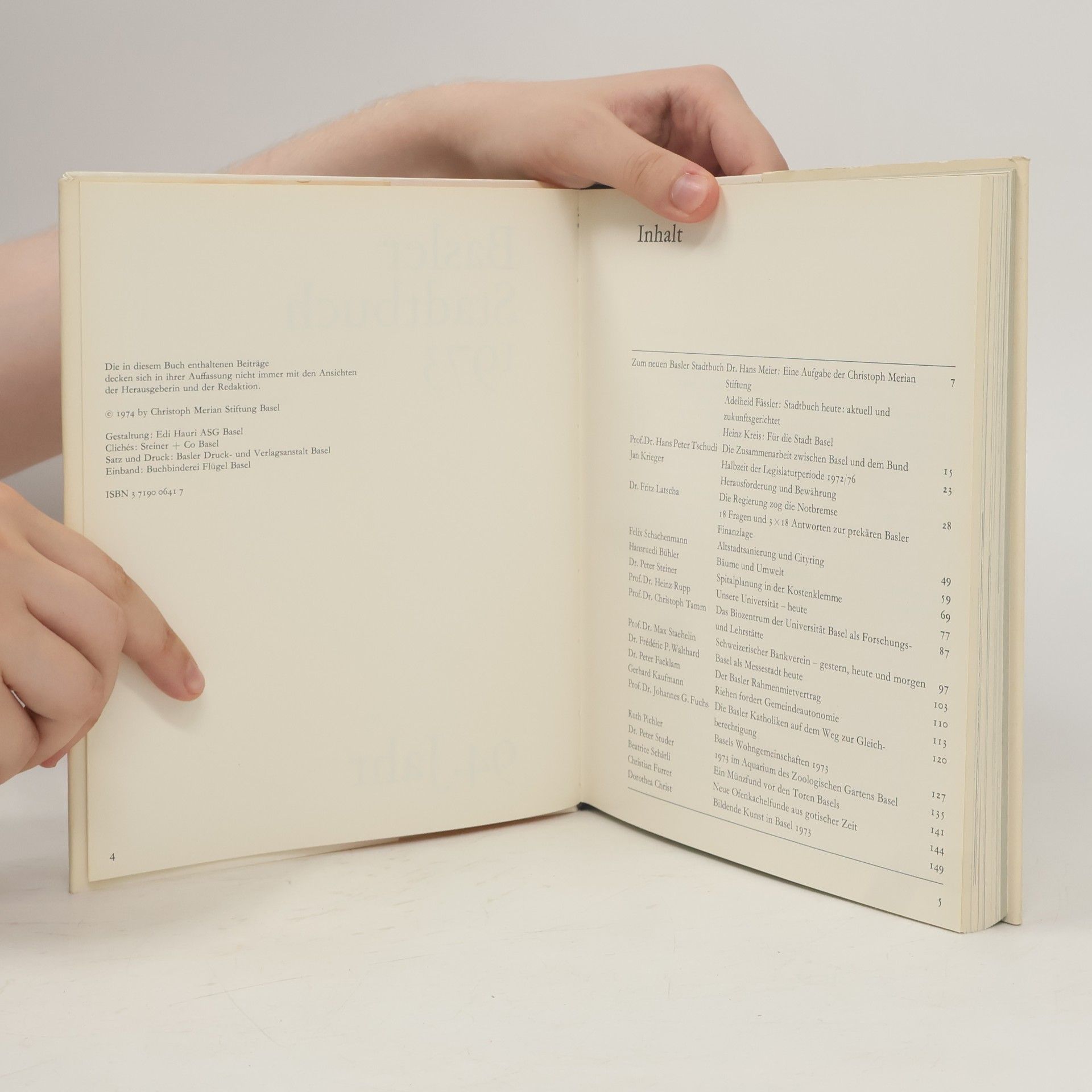 Autorenkollektiv Basler Stadtbuch 1973