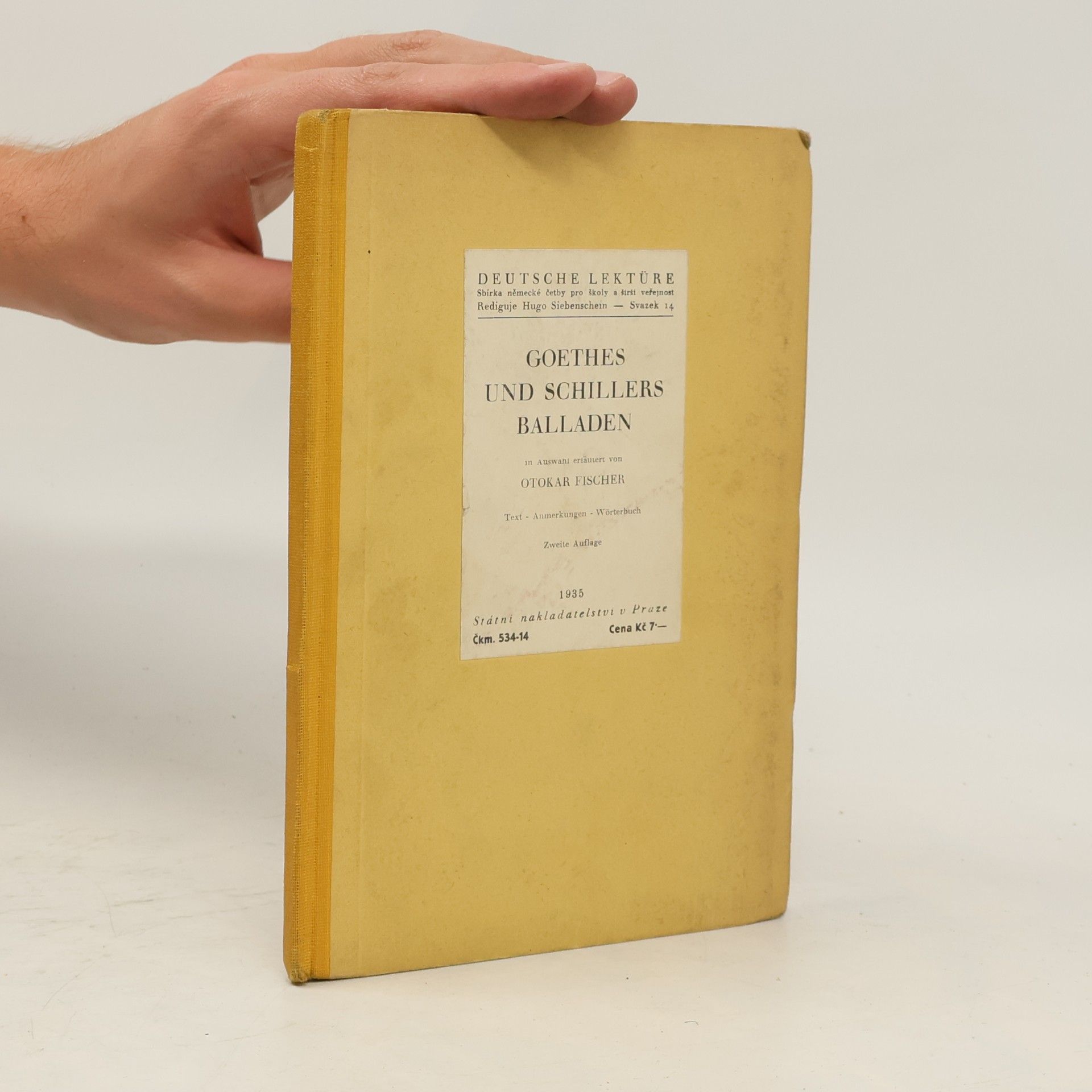 Otokar Fischer Goethes und Schillers Balladen