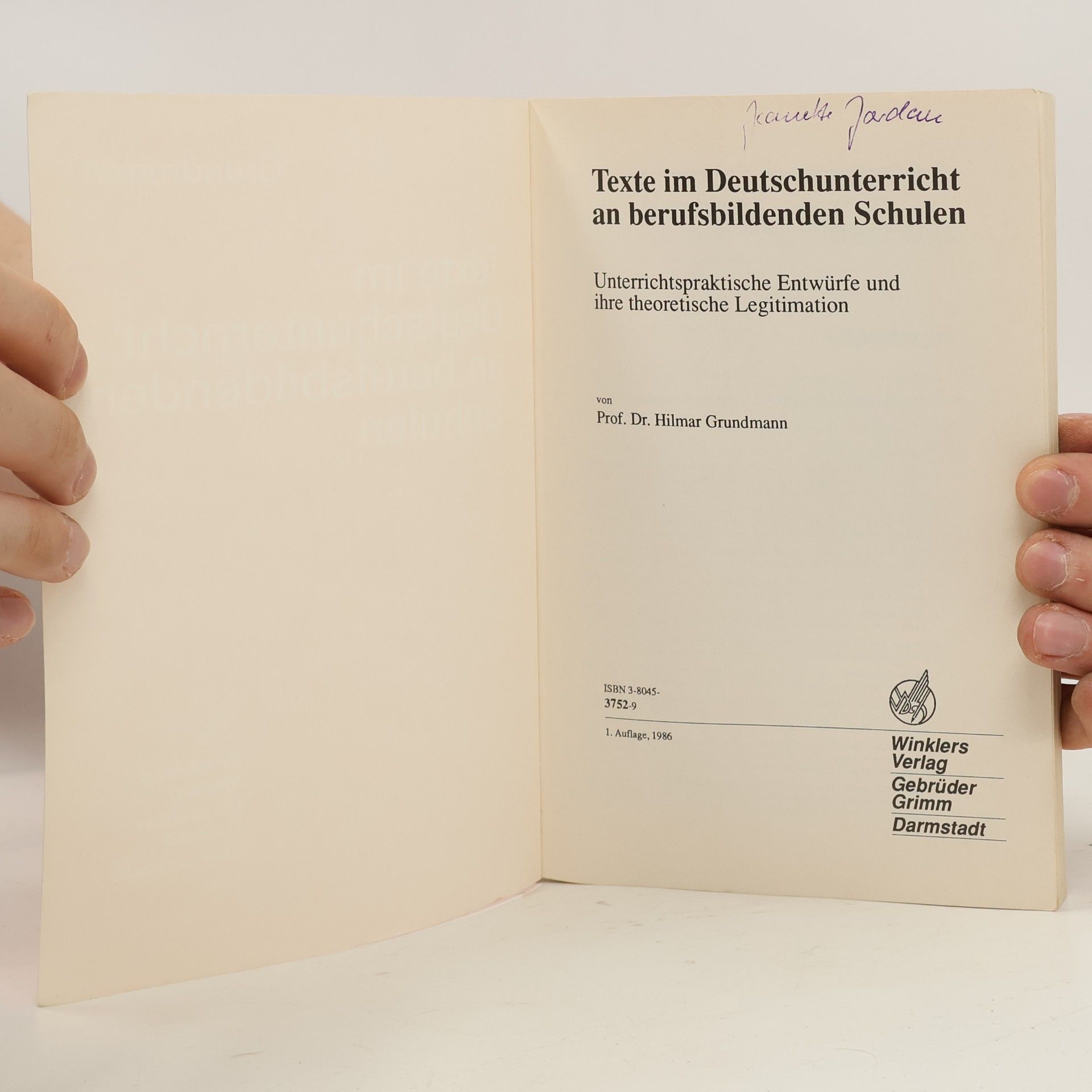 Grundmann Grundmann: Texte im Deutschunterricht an berufsbildenden Schulen