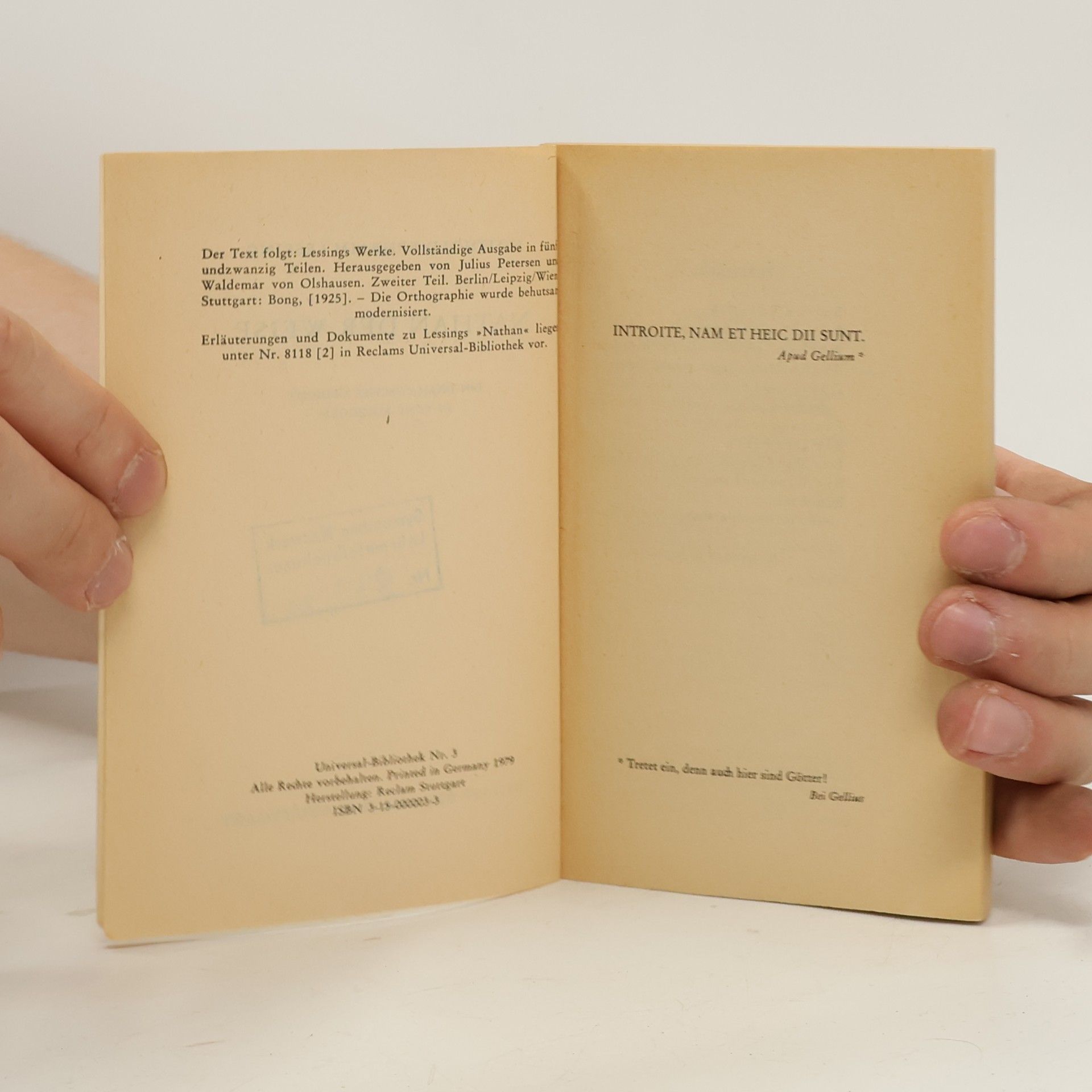 Gotthold Ephraim Lessing Nathan der Weise