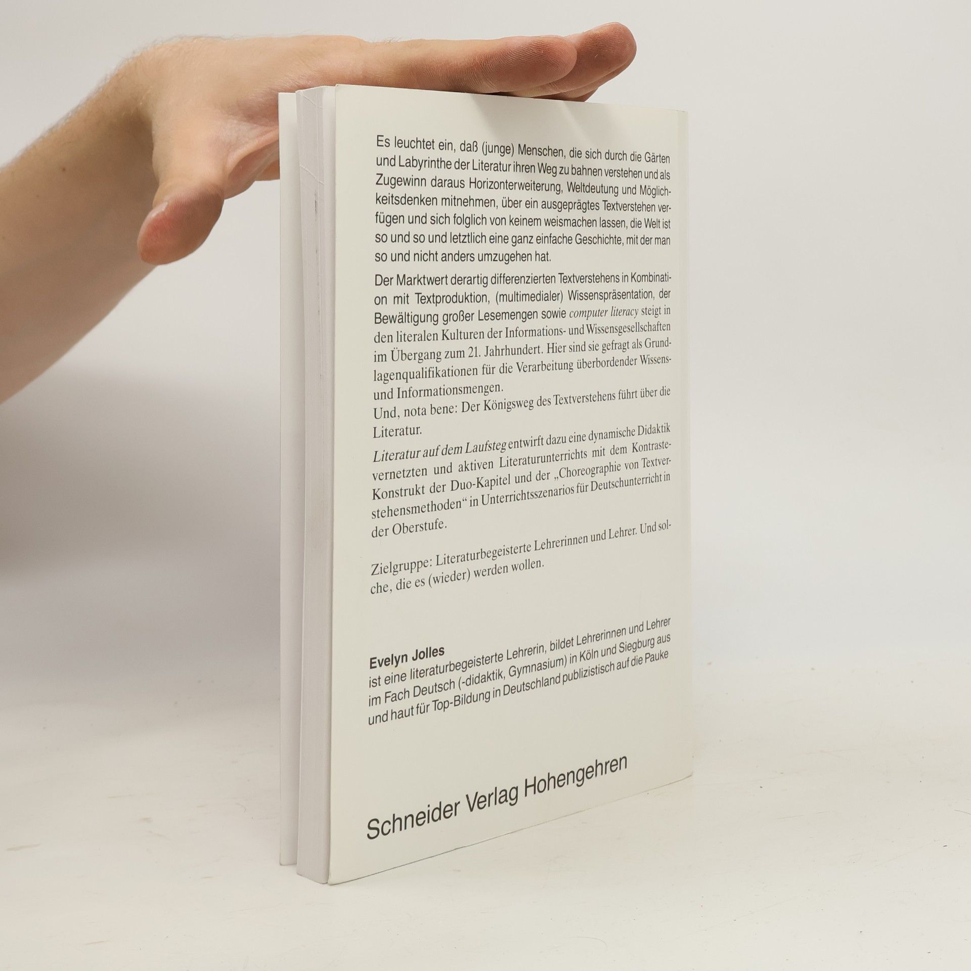Evelyn Jolles Literatur auf dem Laufsteg